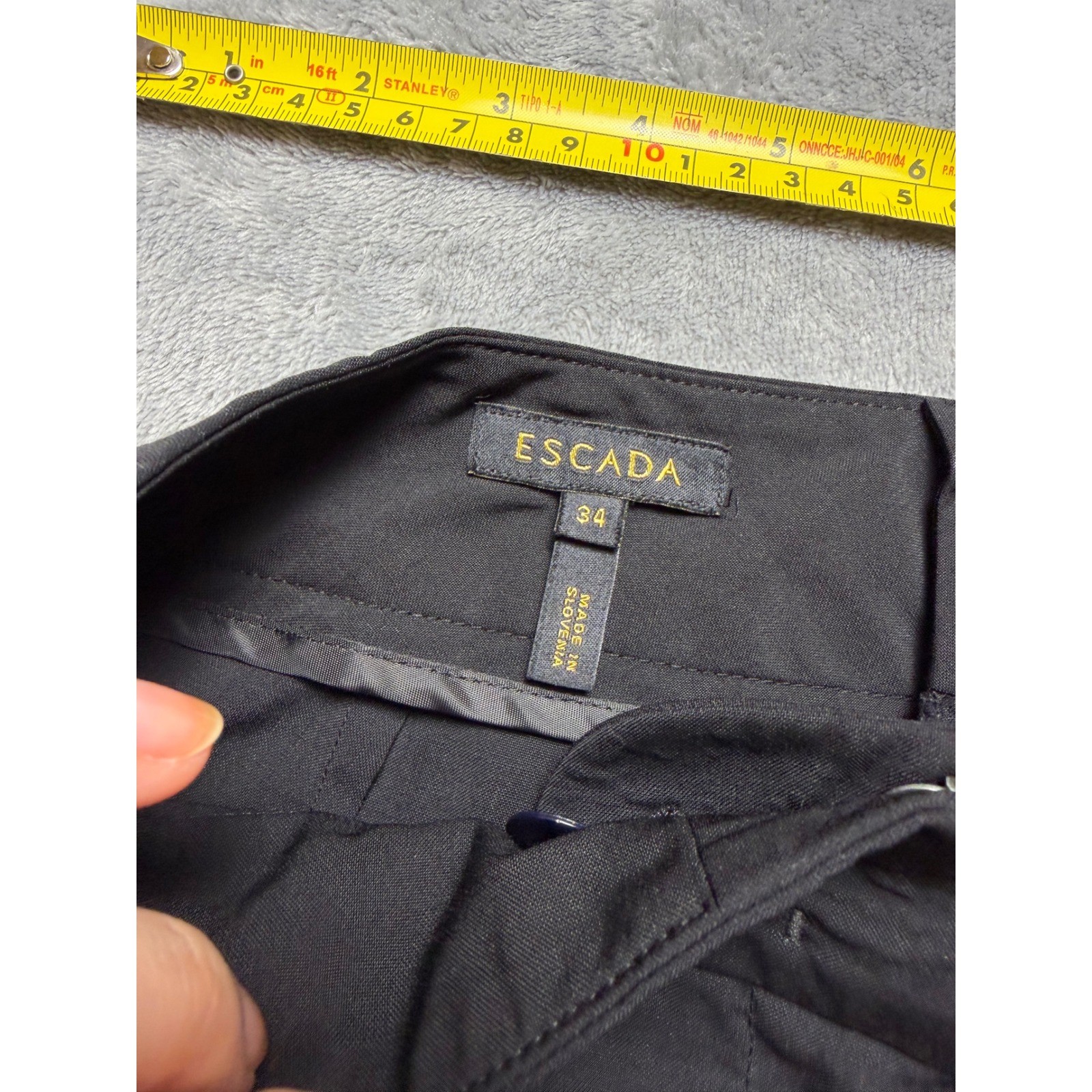 Escada Black Wide Leg Trousers Quiet Luxury Old Money Designer Office Siren 2