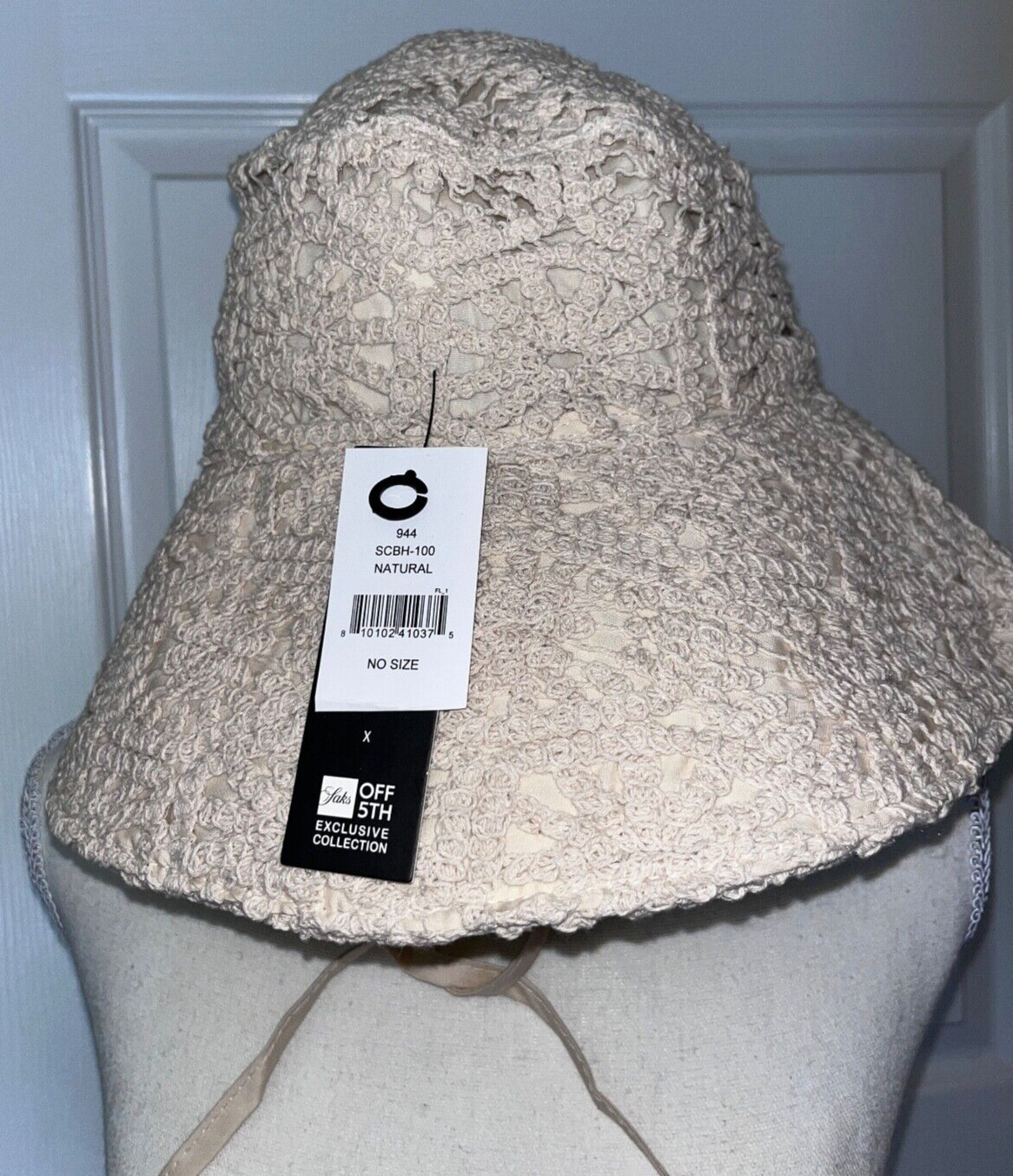 Oversized Phluid Project Gender Neutral Crochet Boho Lined Knit Bucket Hat Ties
