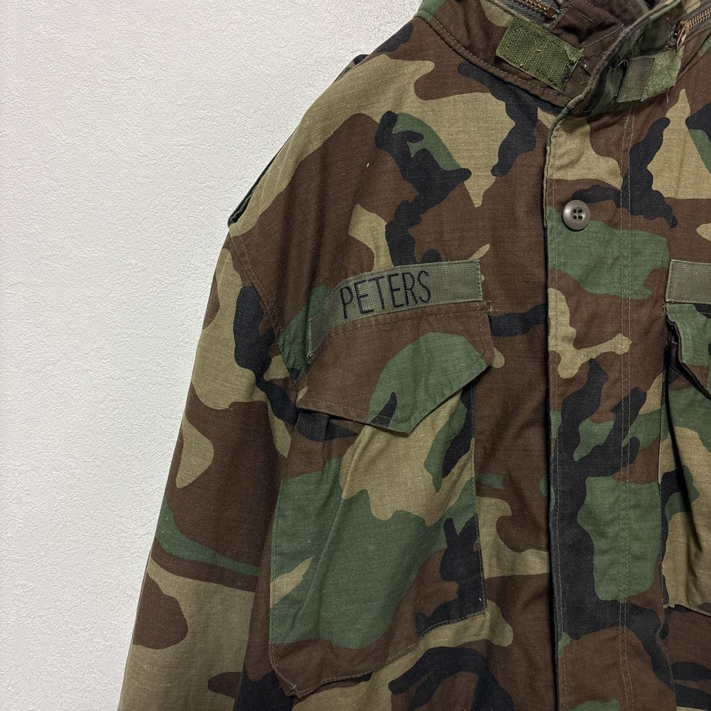 【US ARMY】 84年納入 米軍 実物 M-65 ウッドランドカモ フィールドジャケット S-3668