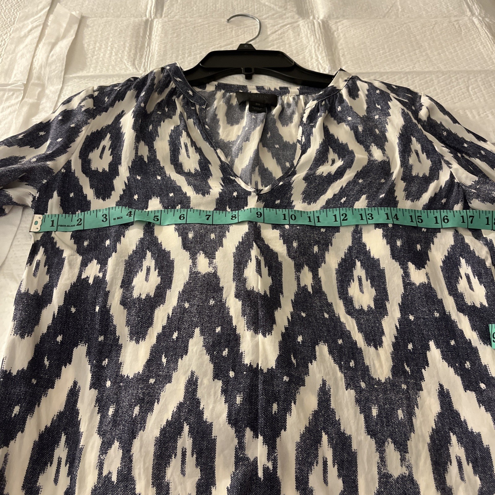 “ J. Crew Collection Navy And White Blouse Size 00