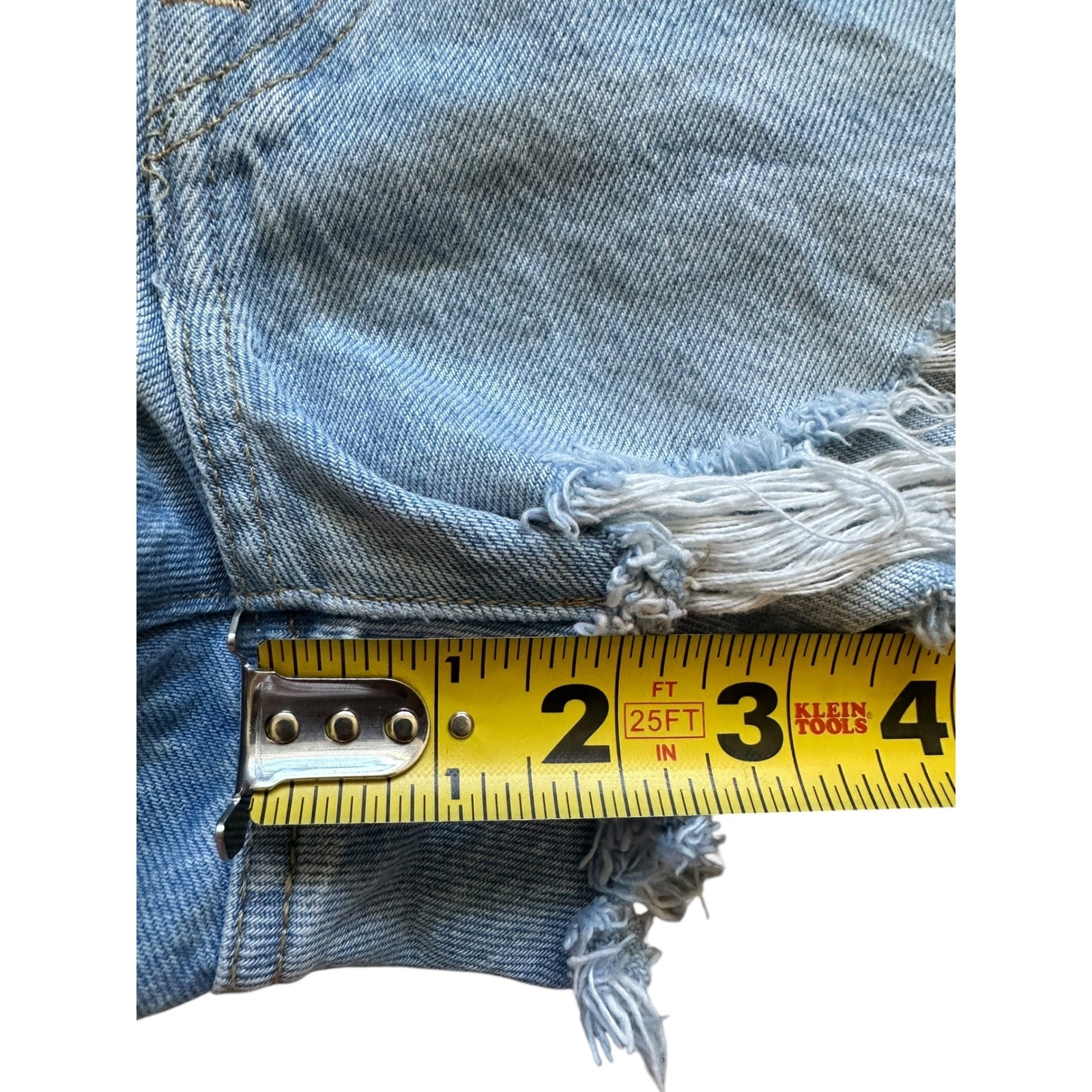 Levi’s Premium 501 Original Cut-Off Denim Shorts Light Wash Distressed Size 27