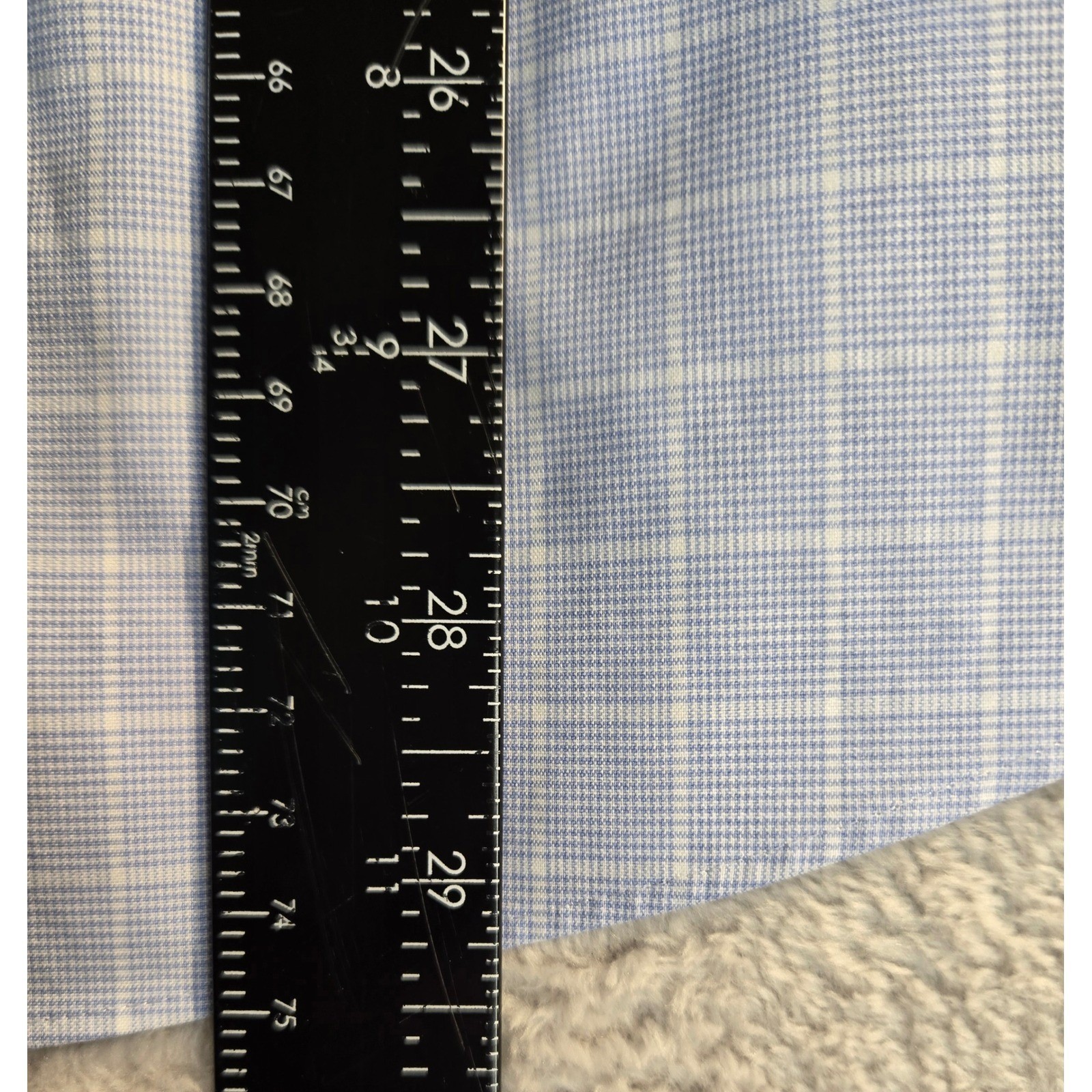 Brooks Brothers Regular Fit Non-Iron Stretch Supima Cotton Shirt Blue Check 15.5