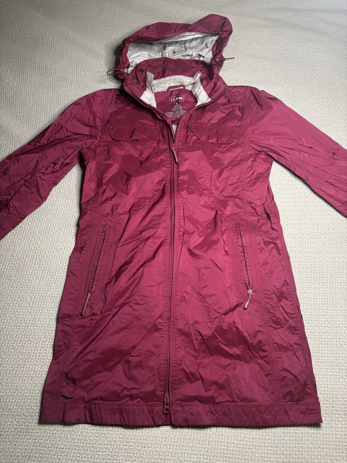L.L. Bean Jacket Women’s S Regular fit Maroon Red Trail Model Rain Collection