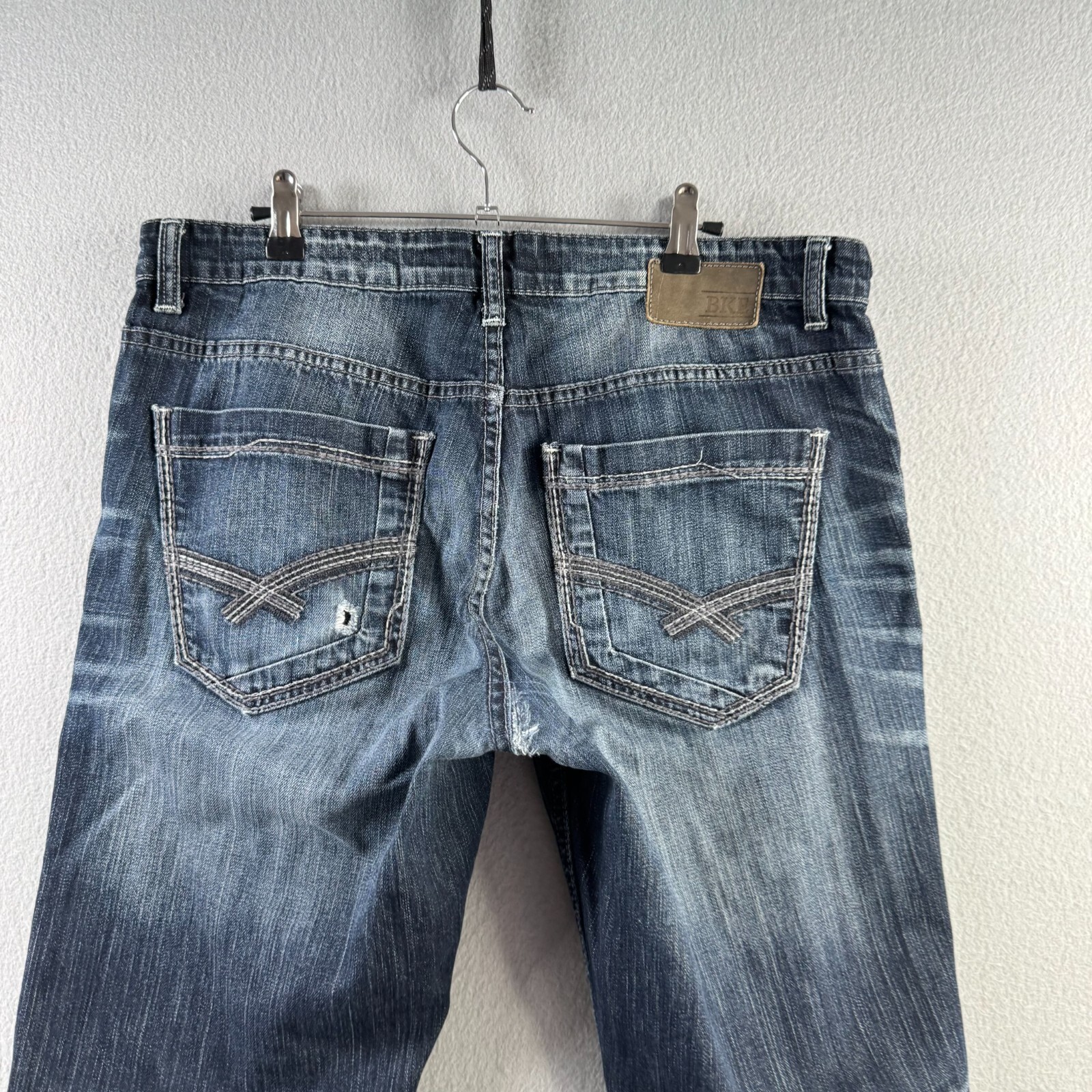 Buckle BKE Jeans Mens 34R (Fits 35×31) Blue Denim Derek Straight Leg SEE DETAILS
