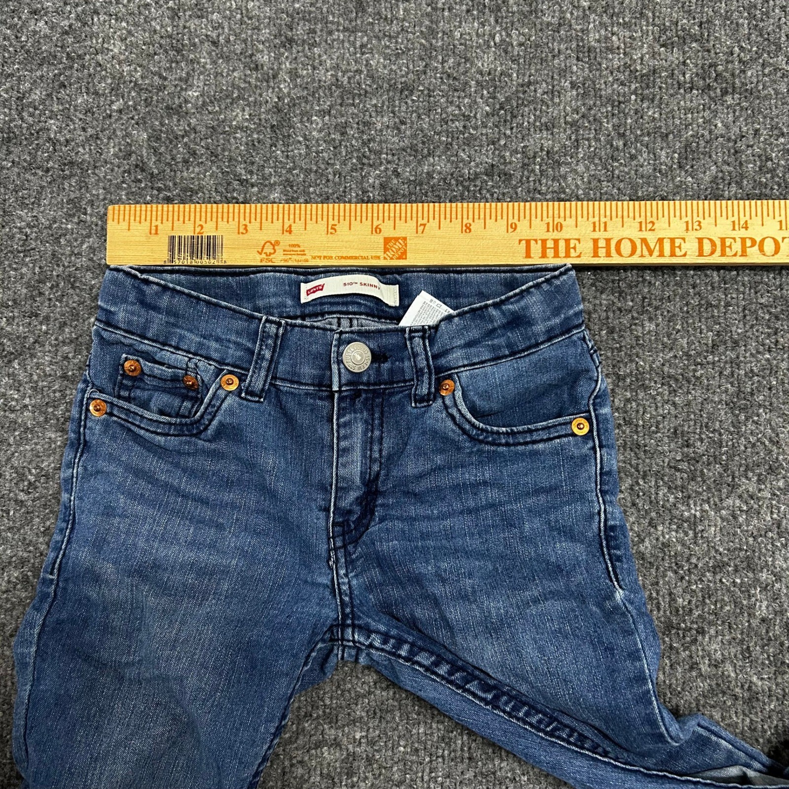 Levi’s Jeans Boys Size 5 Reg Blue 510 Skinny Fit Stretch Denim Casual Adjustable