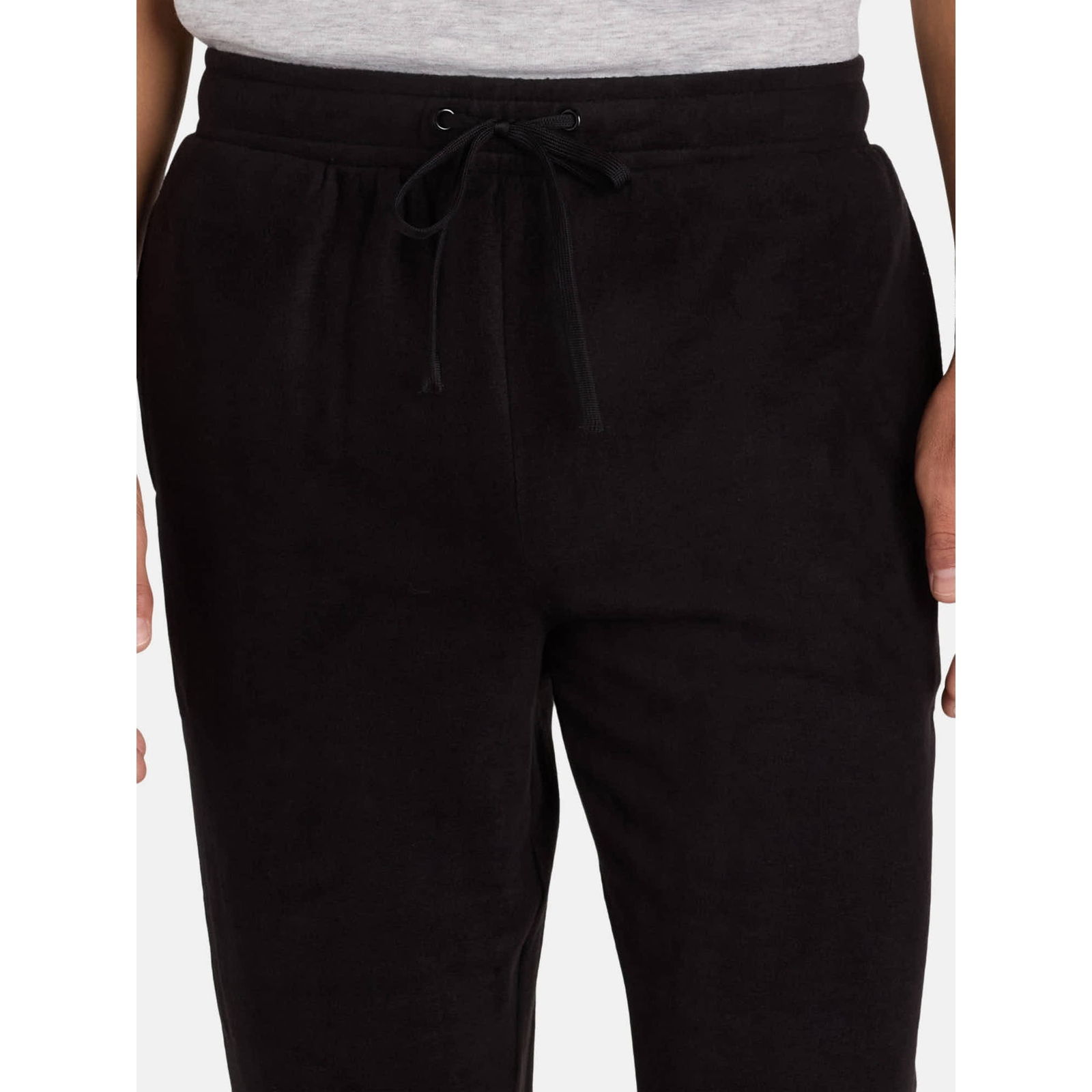 George Men’s Black Soft Fleece Polyester Lounge Sleepwear Pajama Pants: M-XL