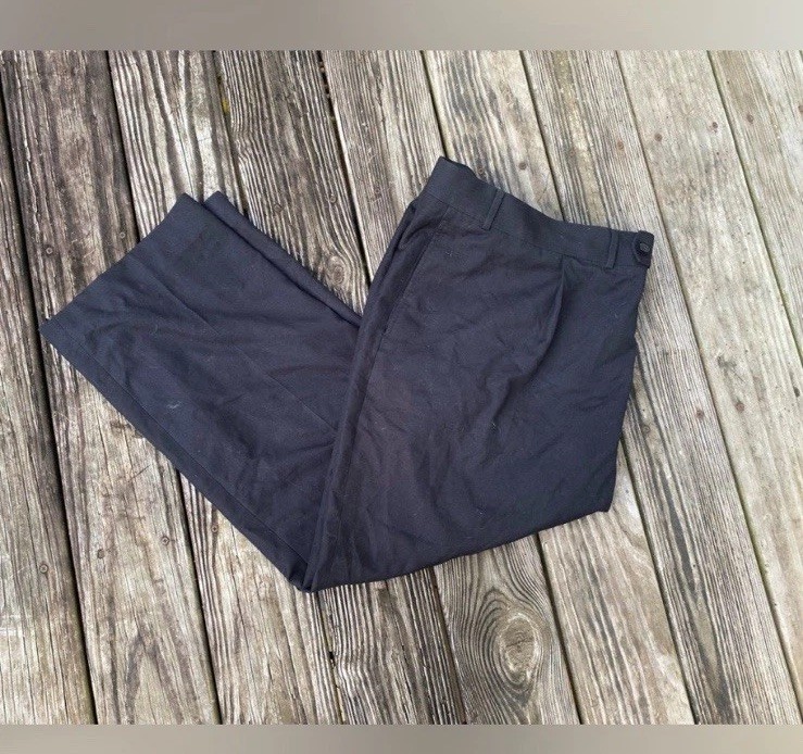 Men’s Black Geoffrey Beene Size 48×30 Dress Pants Polyester & Rayon