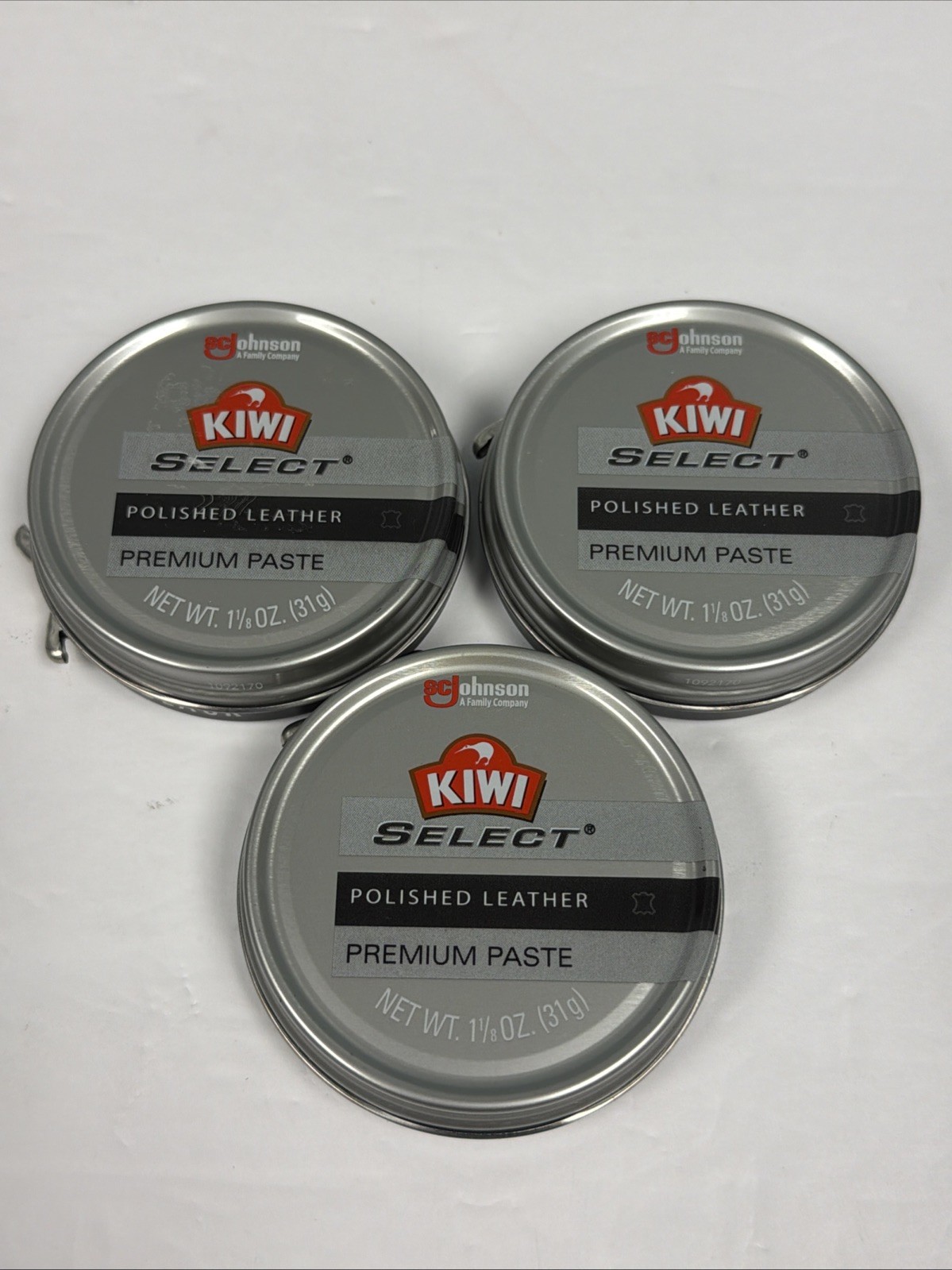 3 Pack Kiwi Select Polished Leather Premium Paste 1⅛oz. Black