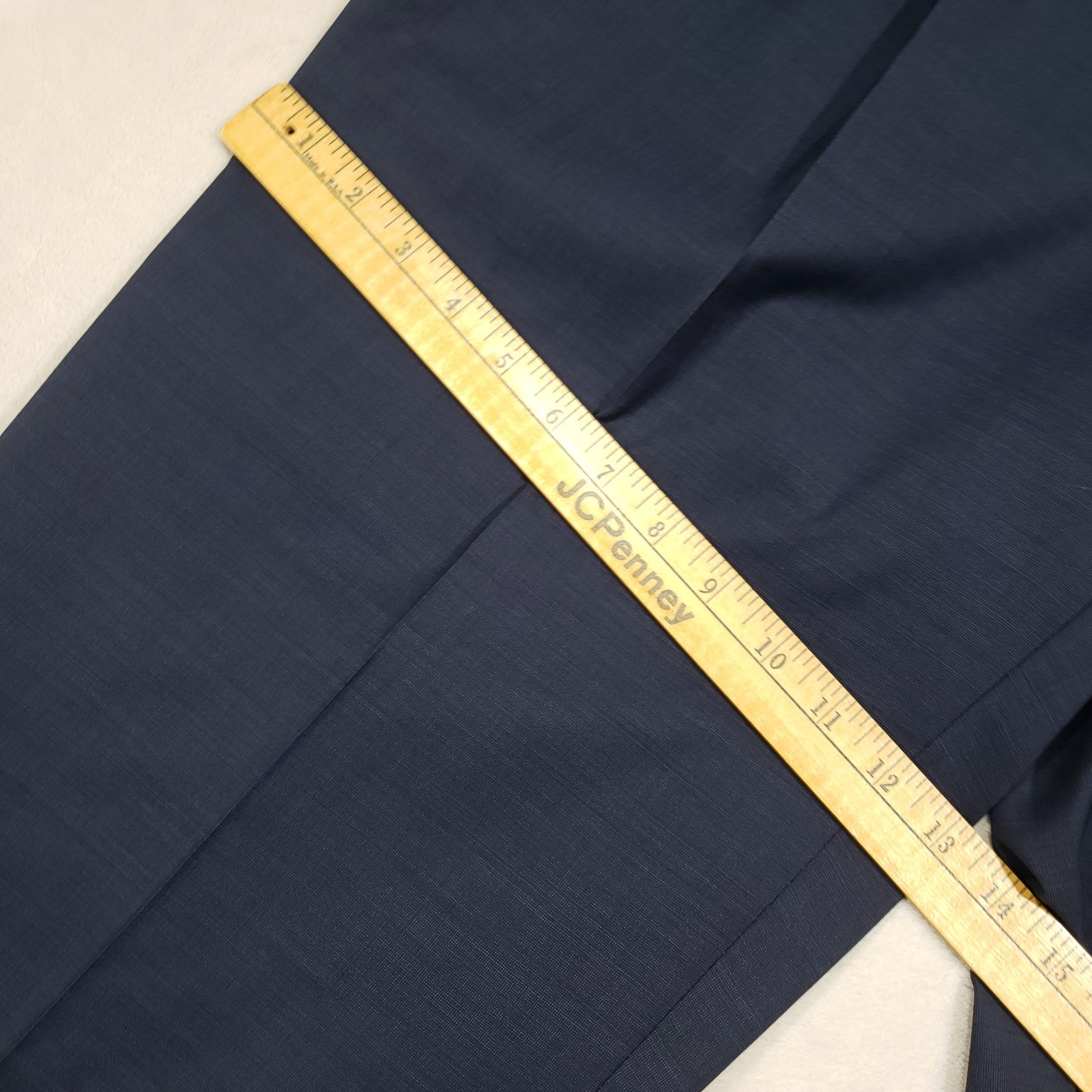 Jack Victor Suit Mens 44R 38W Navy Blue Wool Loreto Two Button Pleated Cuffed