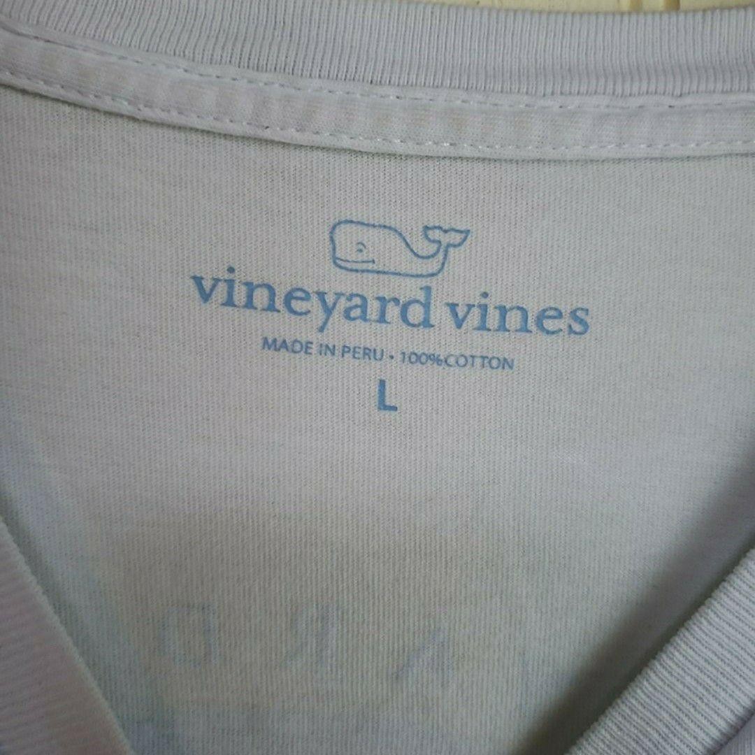 Vineyard Vines Shirt Mens Large Light Blue Lighthouse Pocket Graphic Tagless Tee