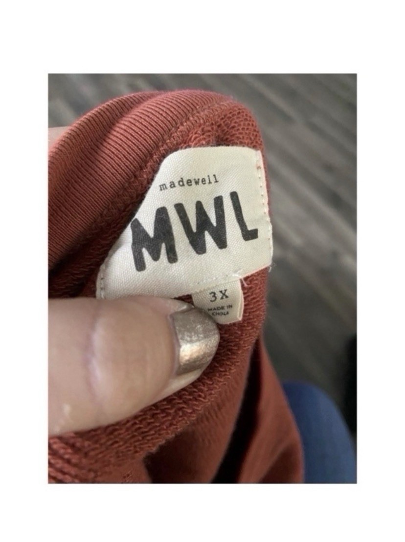 Madewell Burnt Orange Boho Sweatshirt Size 3X