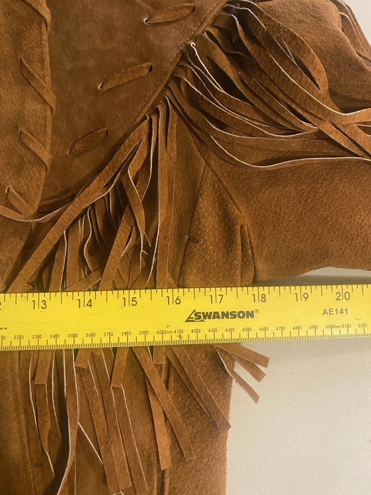 VTG Phoenix Suede Fringe Leather Cropped Jacket Womens M Western Distressed USA