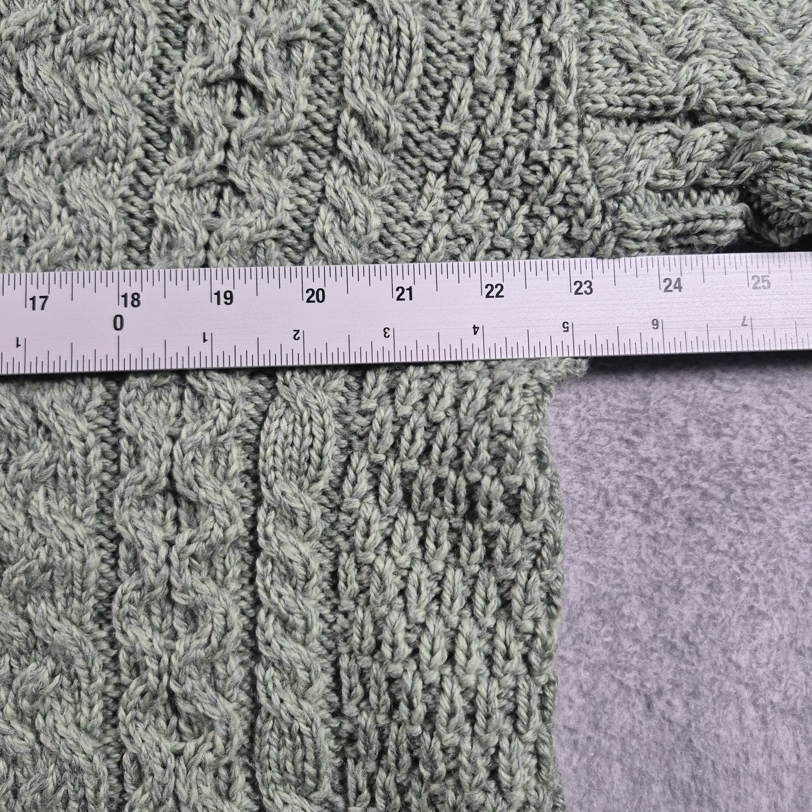 Aran Crafts Irish Merino Wool Cable Knit Cardigan Sweater Green Women’s XL