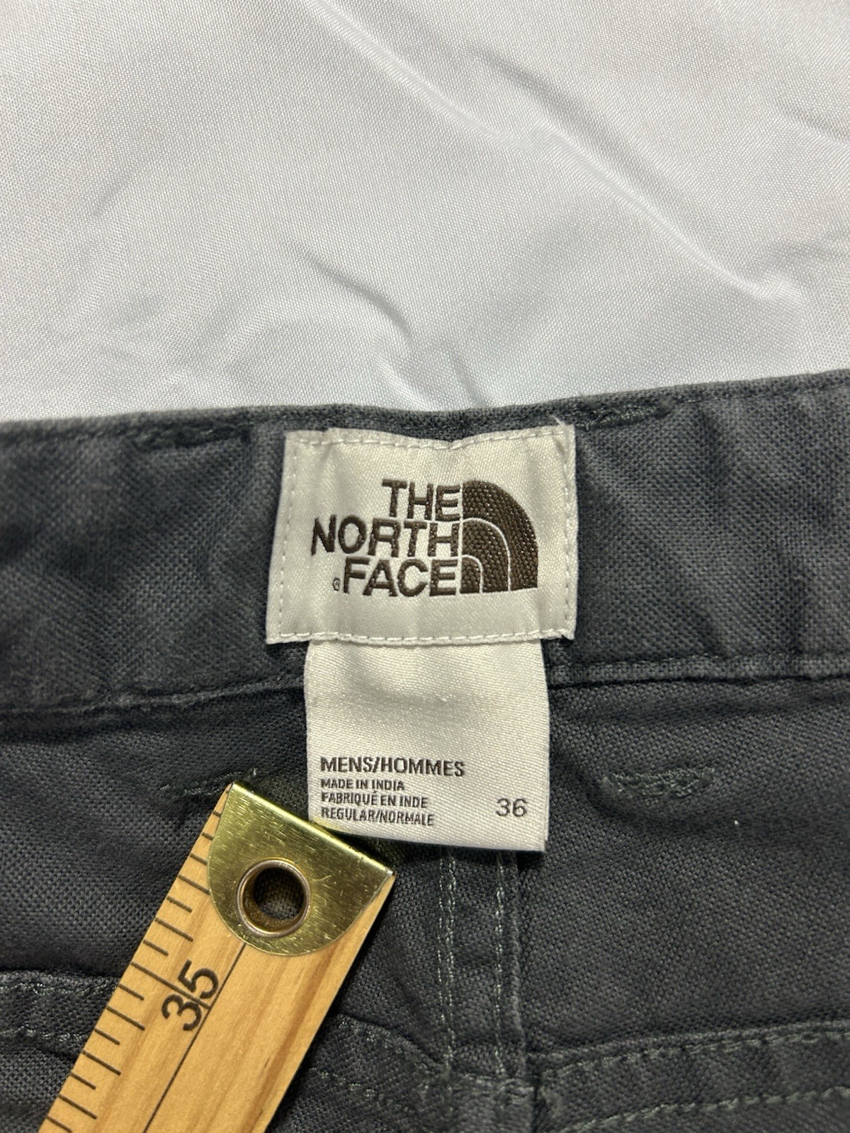 The North Face Mens Jeans 36×30 Regular Fit Straight Charcoal Gray Wash Logo