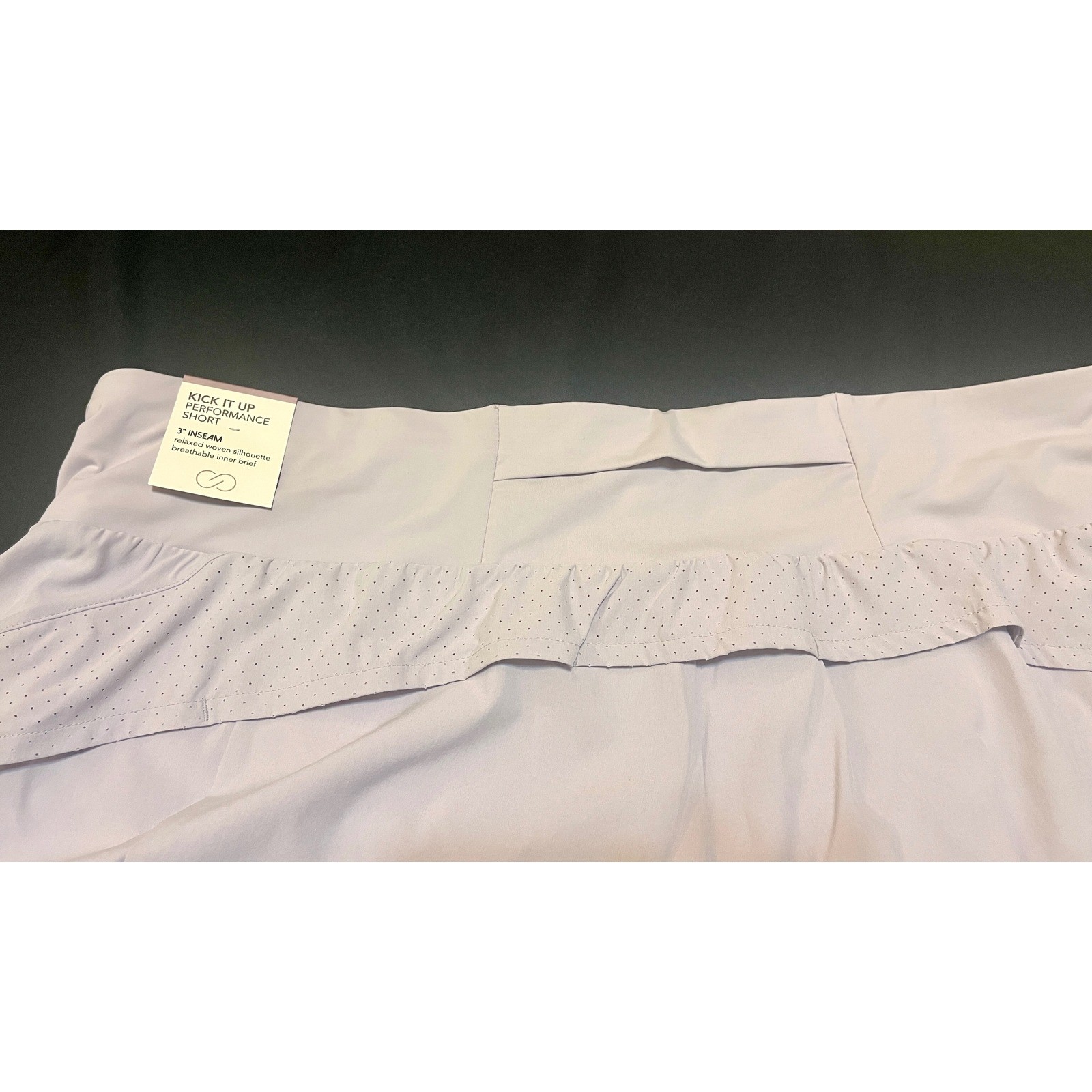Calia Kick It Up Performance Shorts Lavender Purple 3 Inch Inseam Womens XL NWT