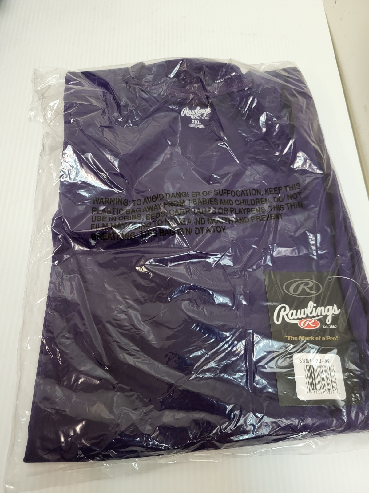 Rawlings Performance T Shirt Purple 2XL SRMT-PU-92