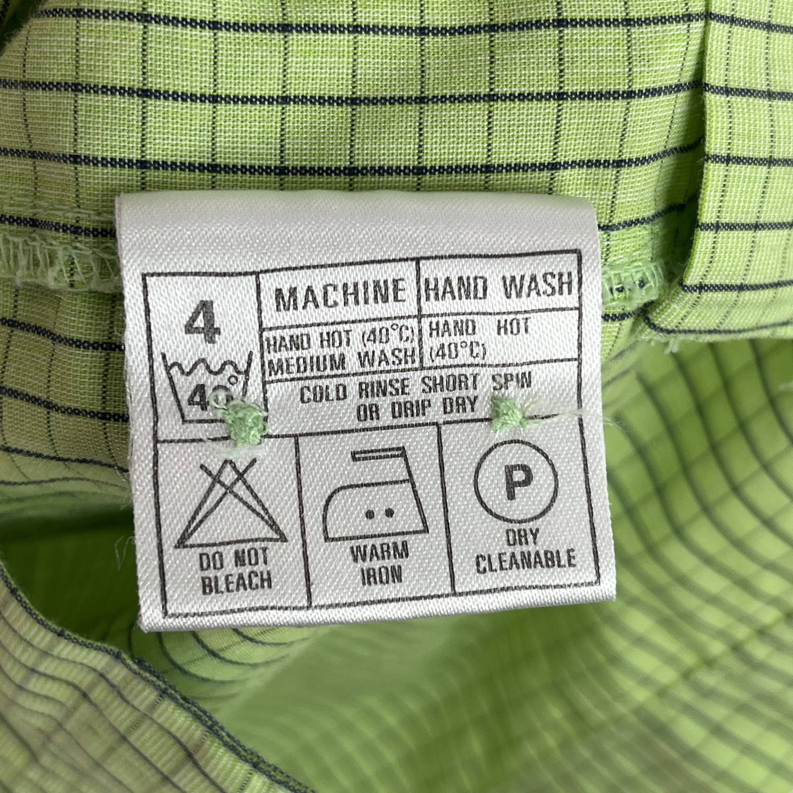 Ben Sherman Shirt L Green Check Short Sleeve Button Down