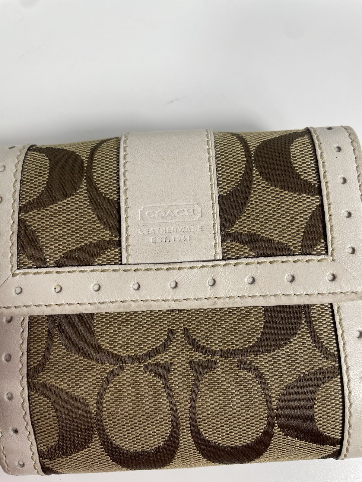 Coach Vintage Hampton Tassel Satchel 1447 Jacquard Canvas Leather COA & Wallet