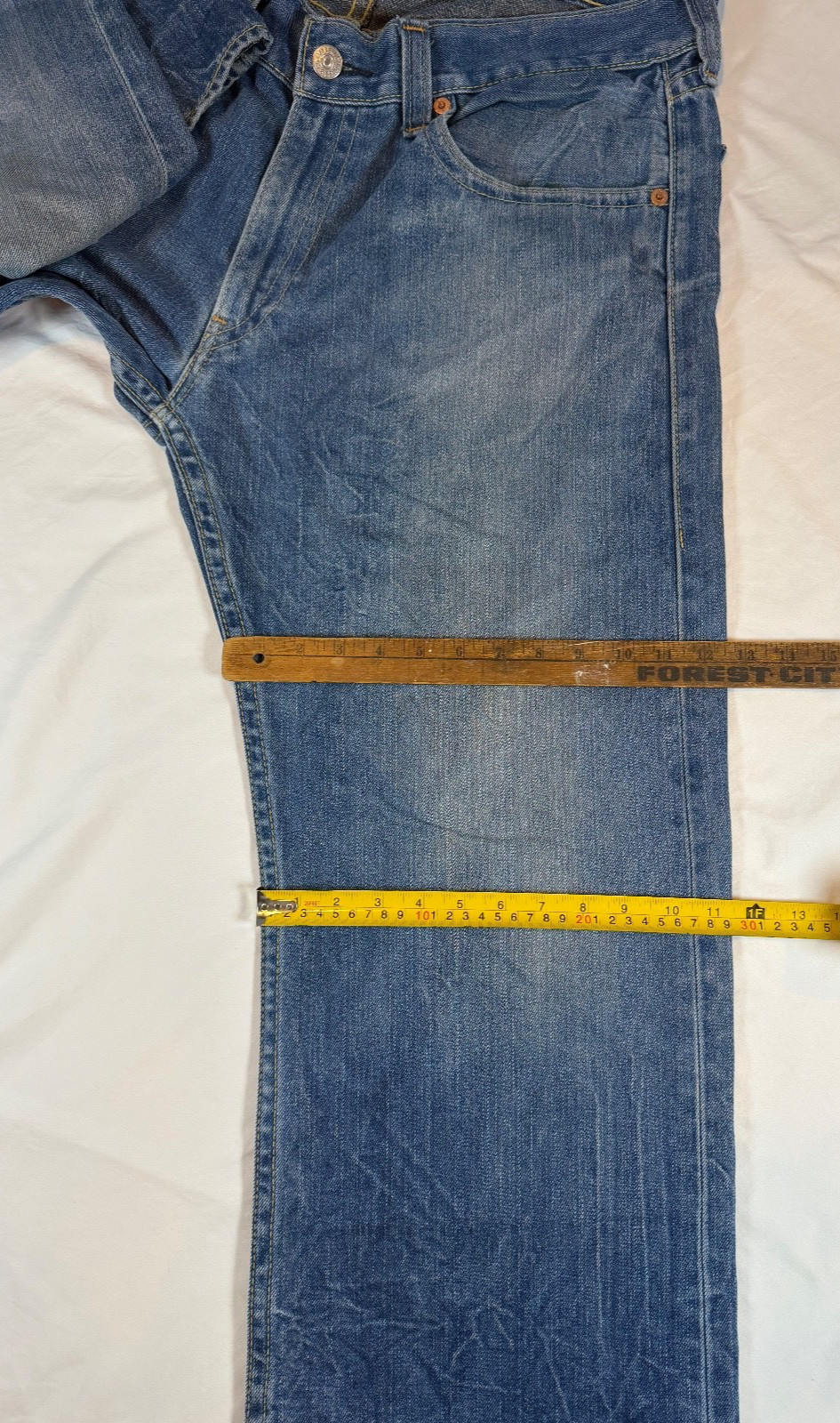 Type 1 One Real Loose Levis Mens 40×31 Blue Jeans RARE Y2K Wide Baggy Vintage