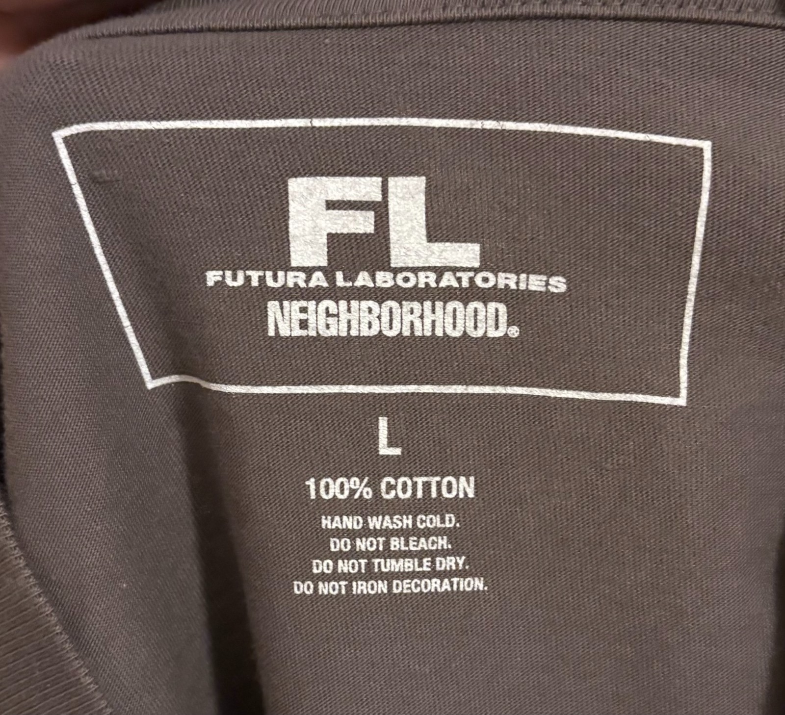 Futura Laboratories x NEIGHBORHOOD Long Sleeve T-Shirt Gray (size: L)