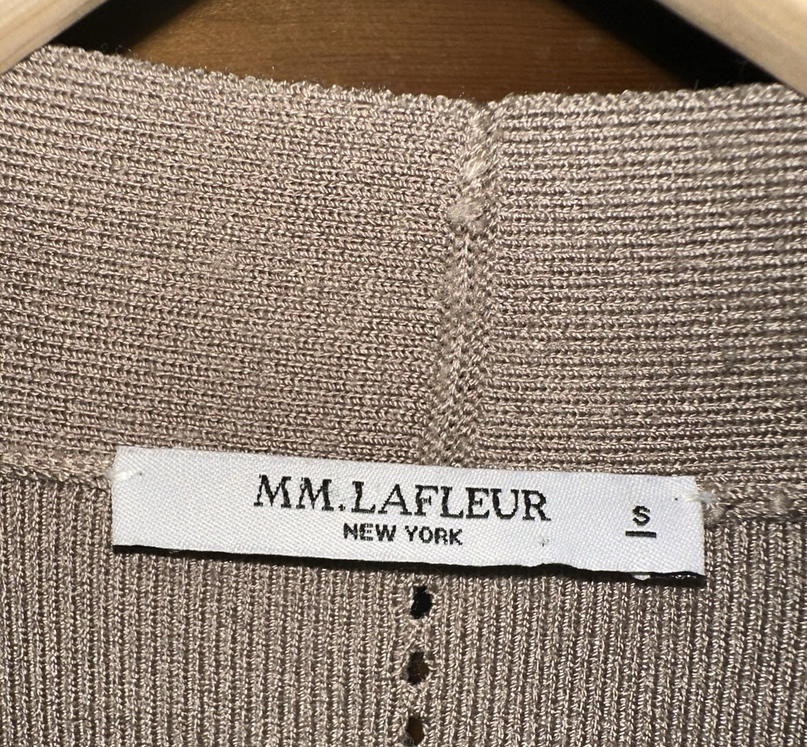 M.M.Lafleur The Woolf Jardigan in Taupe Tan Beige Knit Jacket Cardigan S NWOT