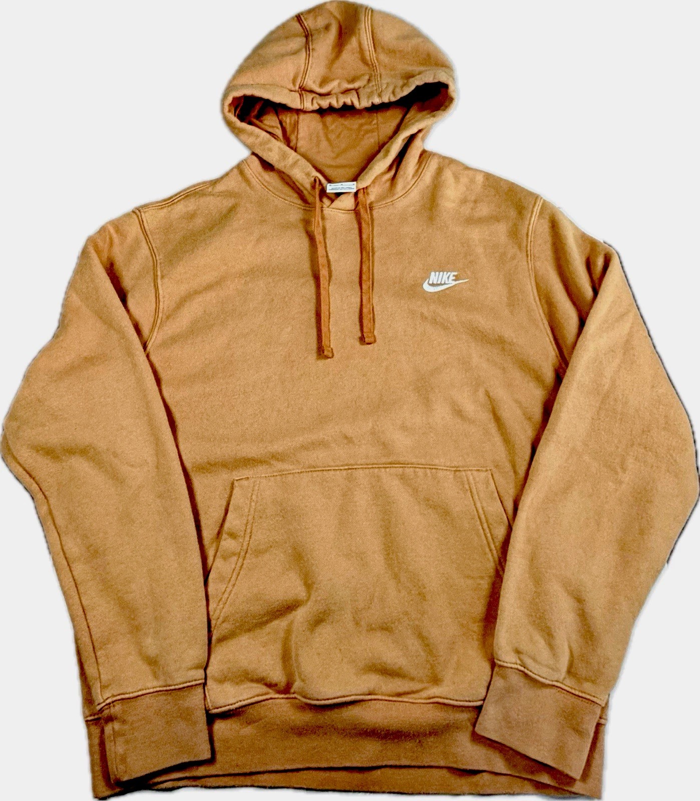 Nike Sportswear Club Fleece Pullover Hoodie Orange Adult XL Excellent