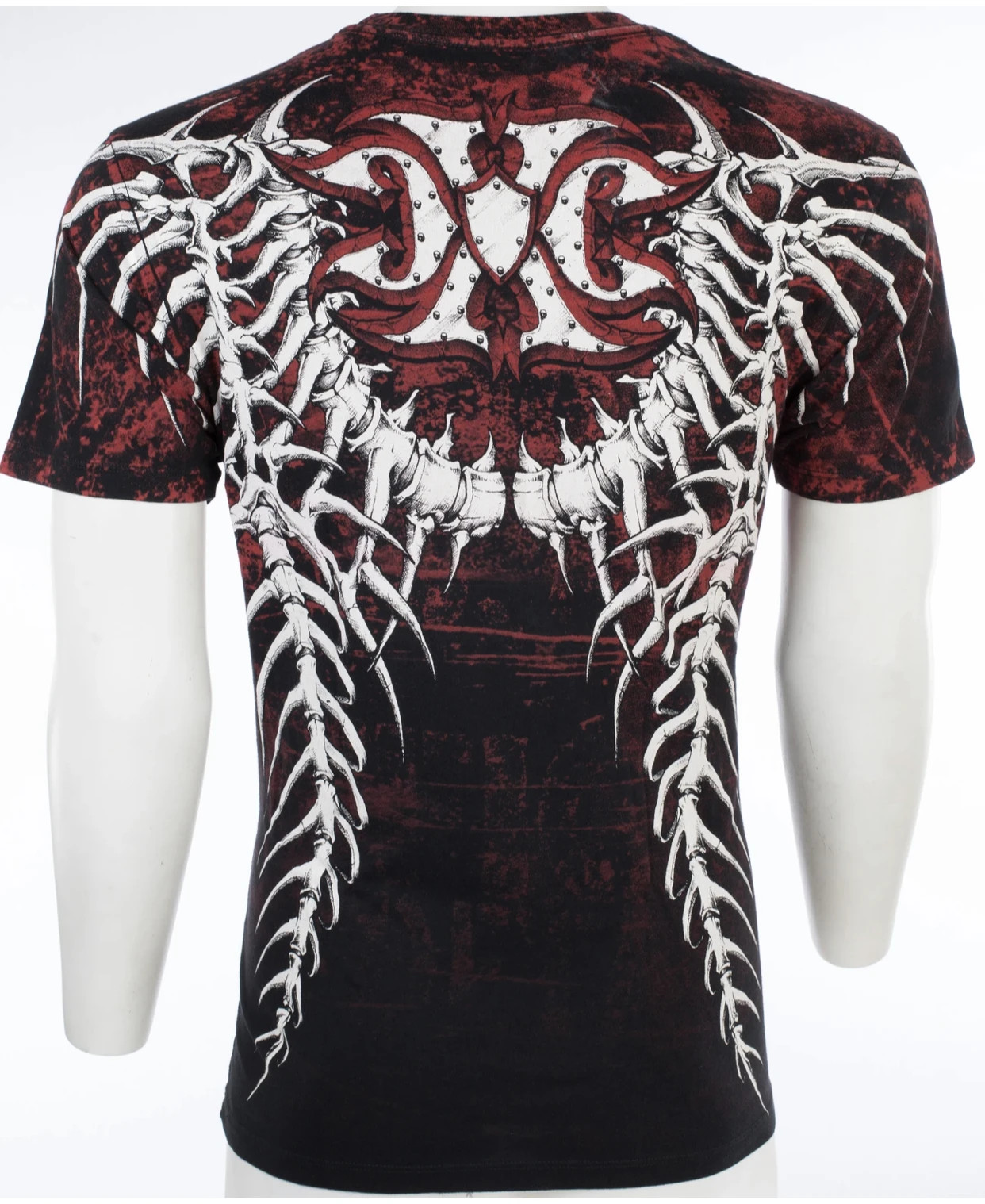 Xtreme Couture Affliction Men’s T-Shirt BARE BONE Skull Black Tattoo Biker S-2XL