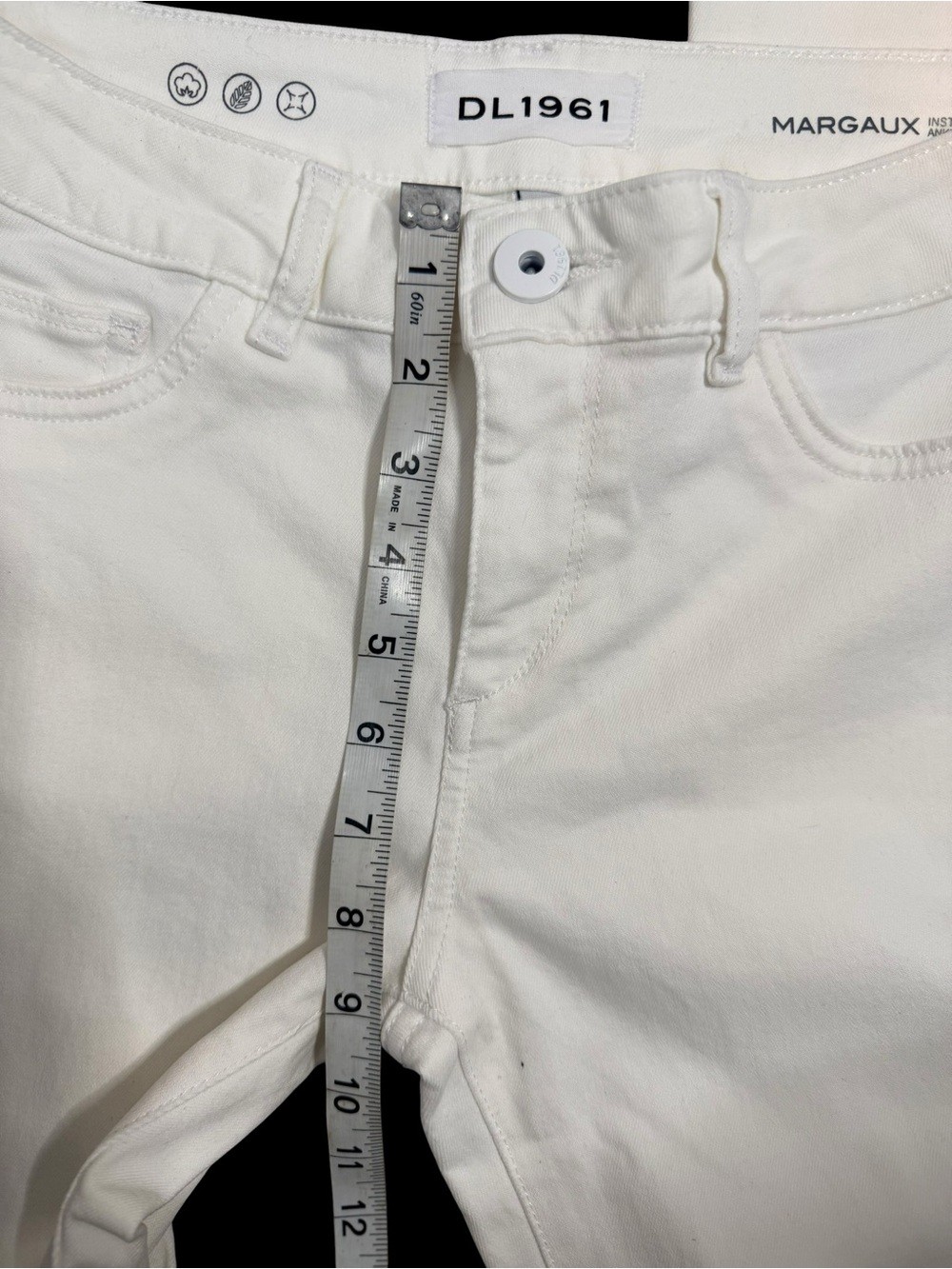 DL1961 Margaux Instasculpt Skinny Jeans White Size 25 Ankle Stretch
