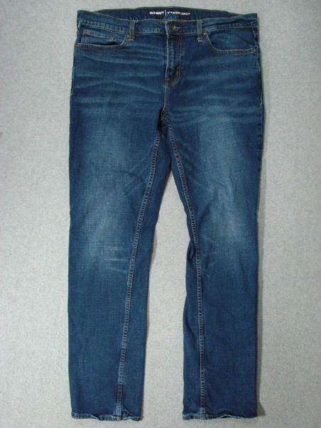 TD11424 **OLD NAVY** STRAIGHT LEG JEANS 34×34 (msr 38″x33″) DARK BLUE