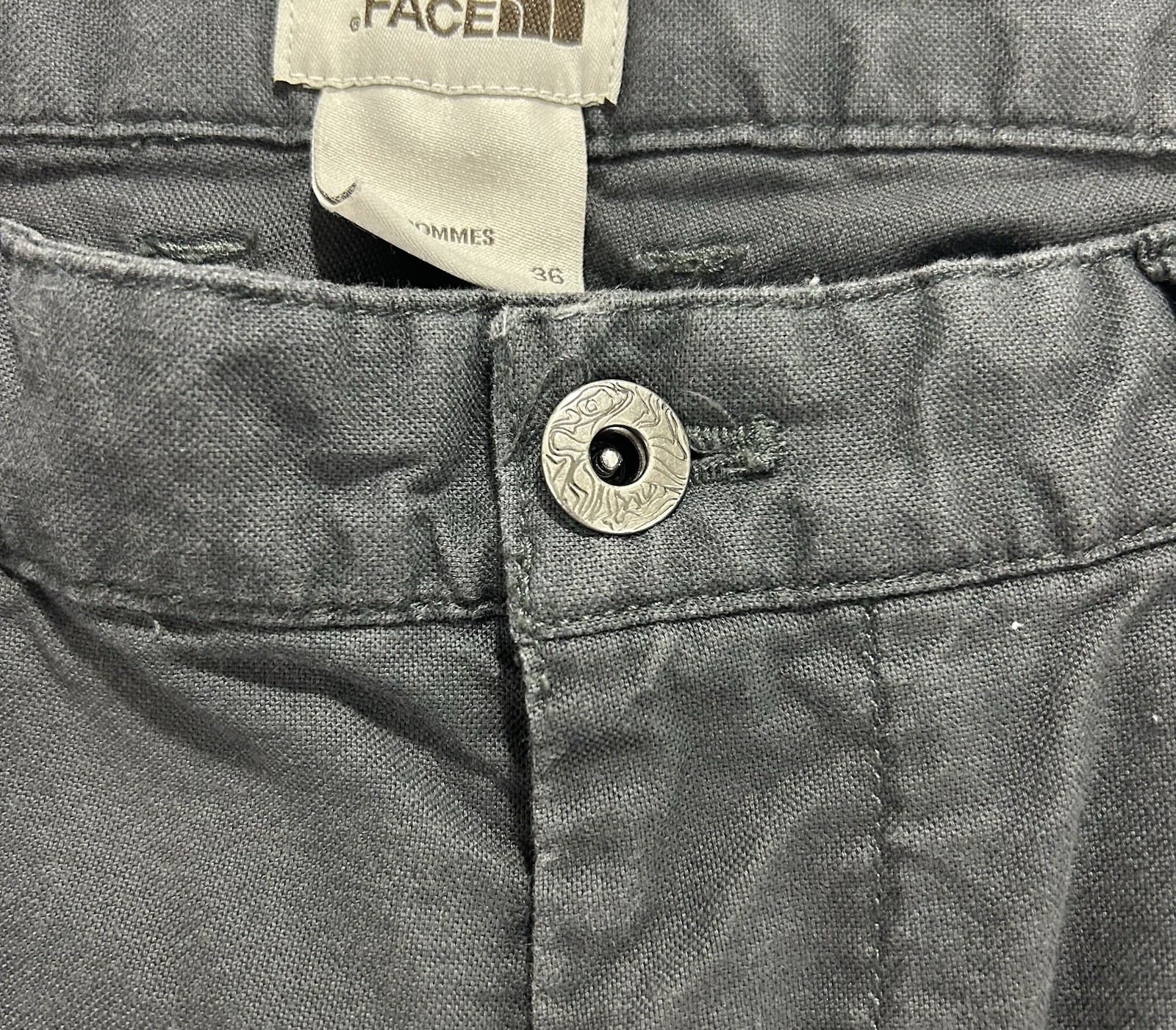 The North Face Mens Jeans 36×30 Regular Fit Straight Charcoal Gray Wash Logo