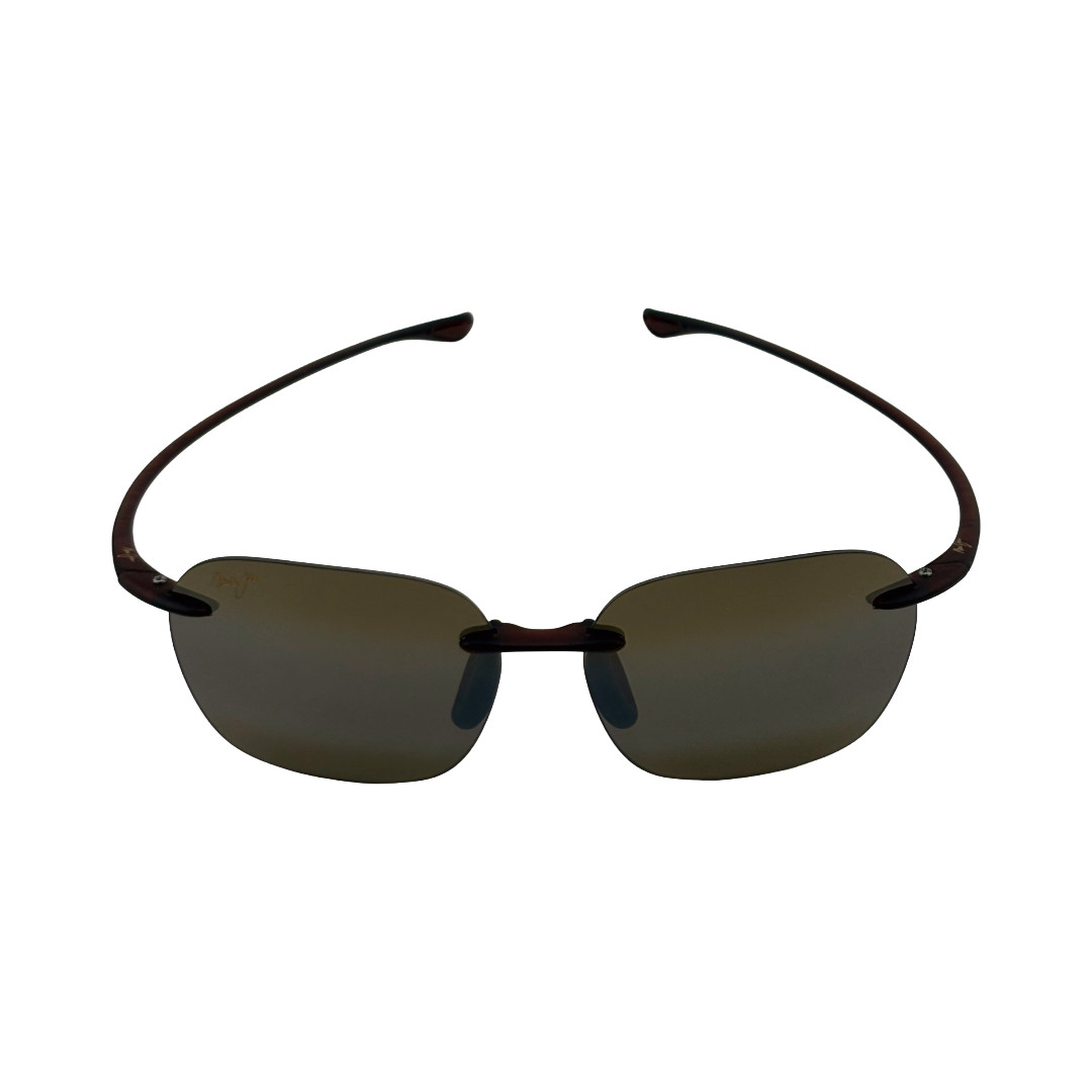 Maui Jim Komohana Matte Brown Rimless Sunglasses 50mm 12mm 136mm MJ446-26M Japan