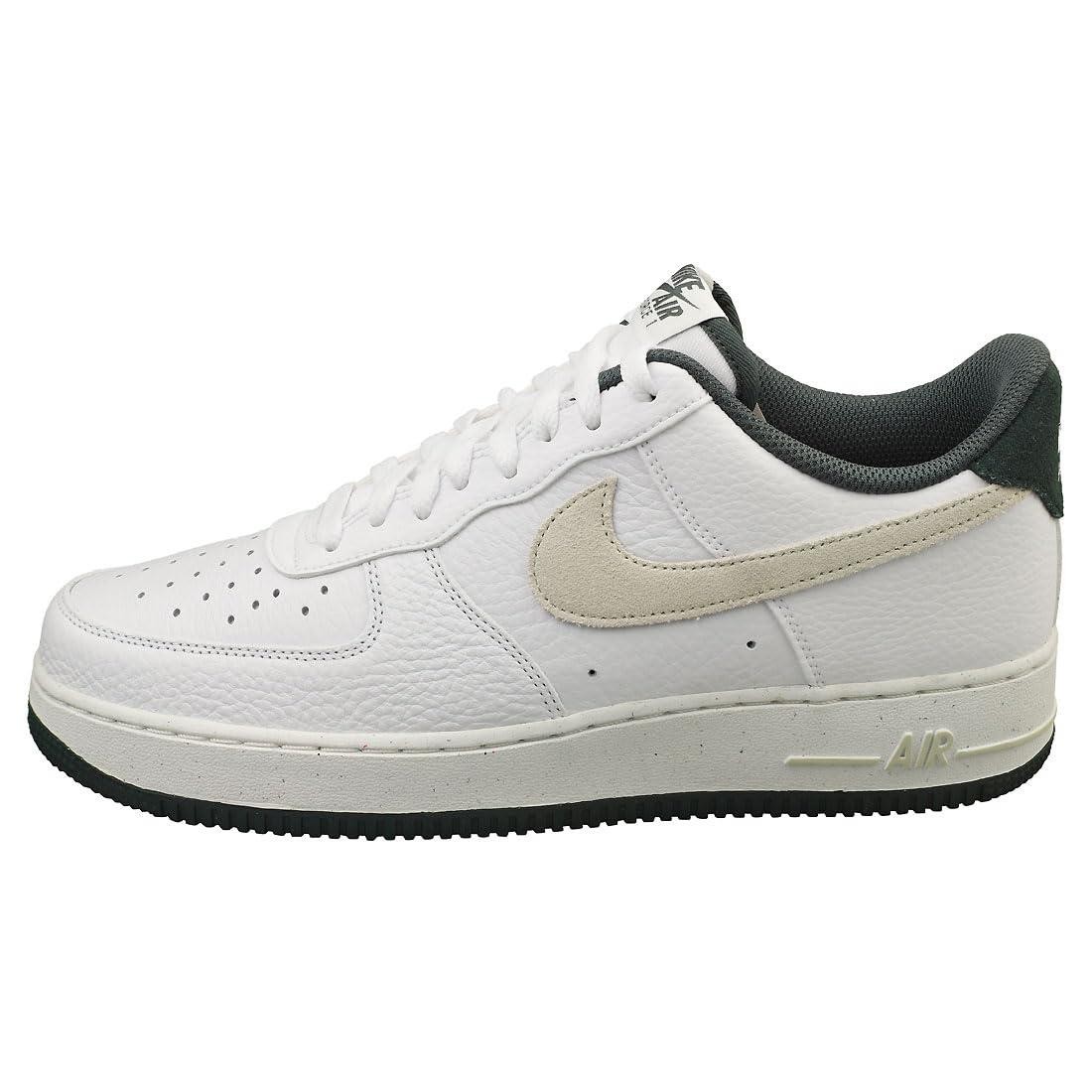 Nike Mens’ Air Force-1 ’07 LV8 Sneakers – White/Sea Glass/Vintage Green