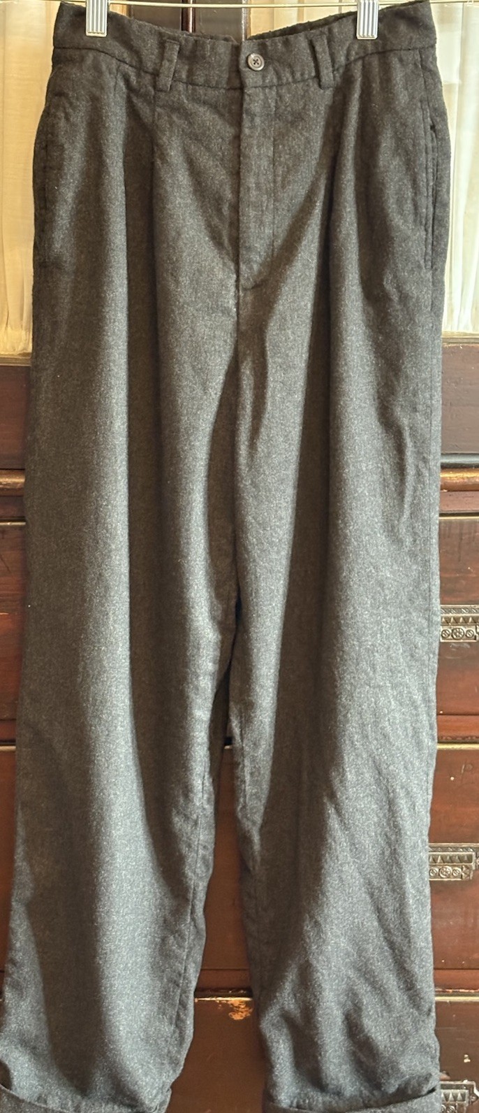 Vintage 1990s Ralph Lauren Women’s Gray 90%Wool 10% Cashmere Straight Pants 0