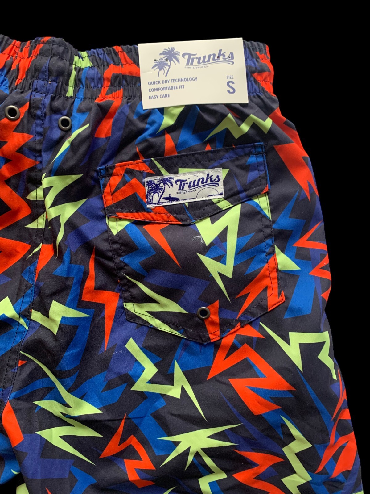 Sand n Sun Swim Trunks Bright Bolt Men’s Size Small NWT