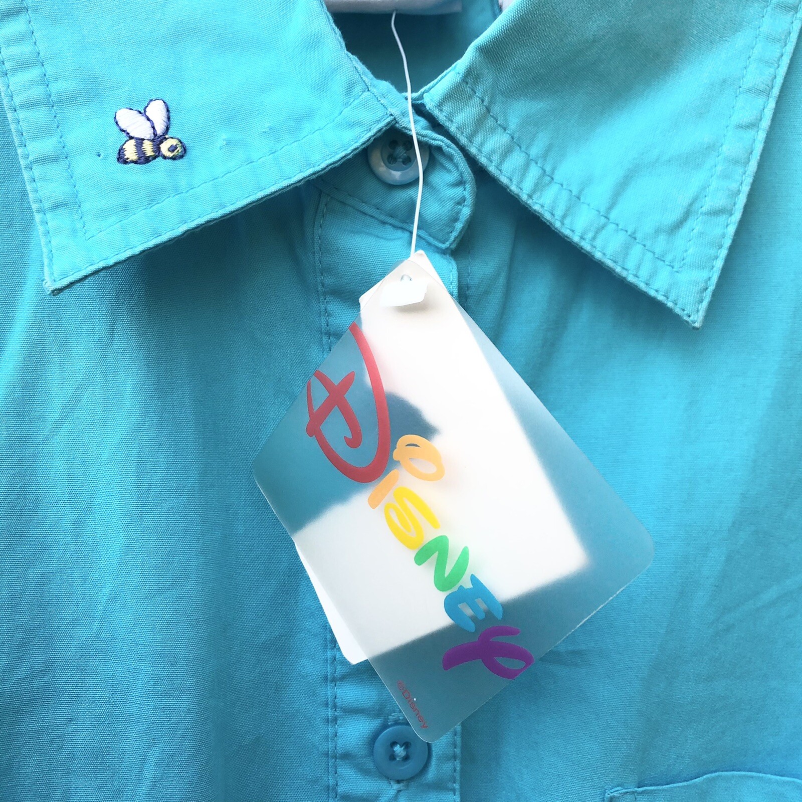 VTG Disney Winnie The Pooh Sleeveless Button up Shirt size Small NOS defect New