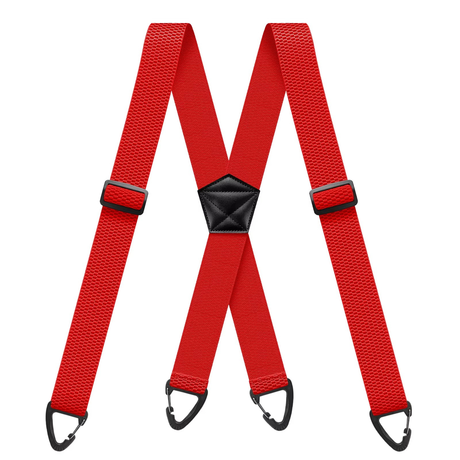 Mens Heavy Duty Elastic Suspenders Y Back Trouser Braces Work Strap Black