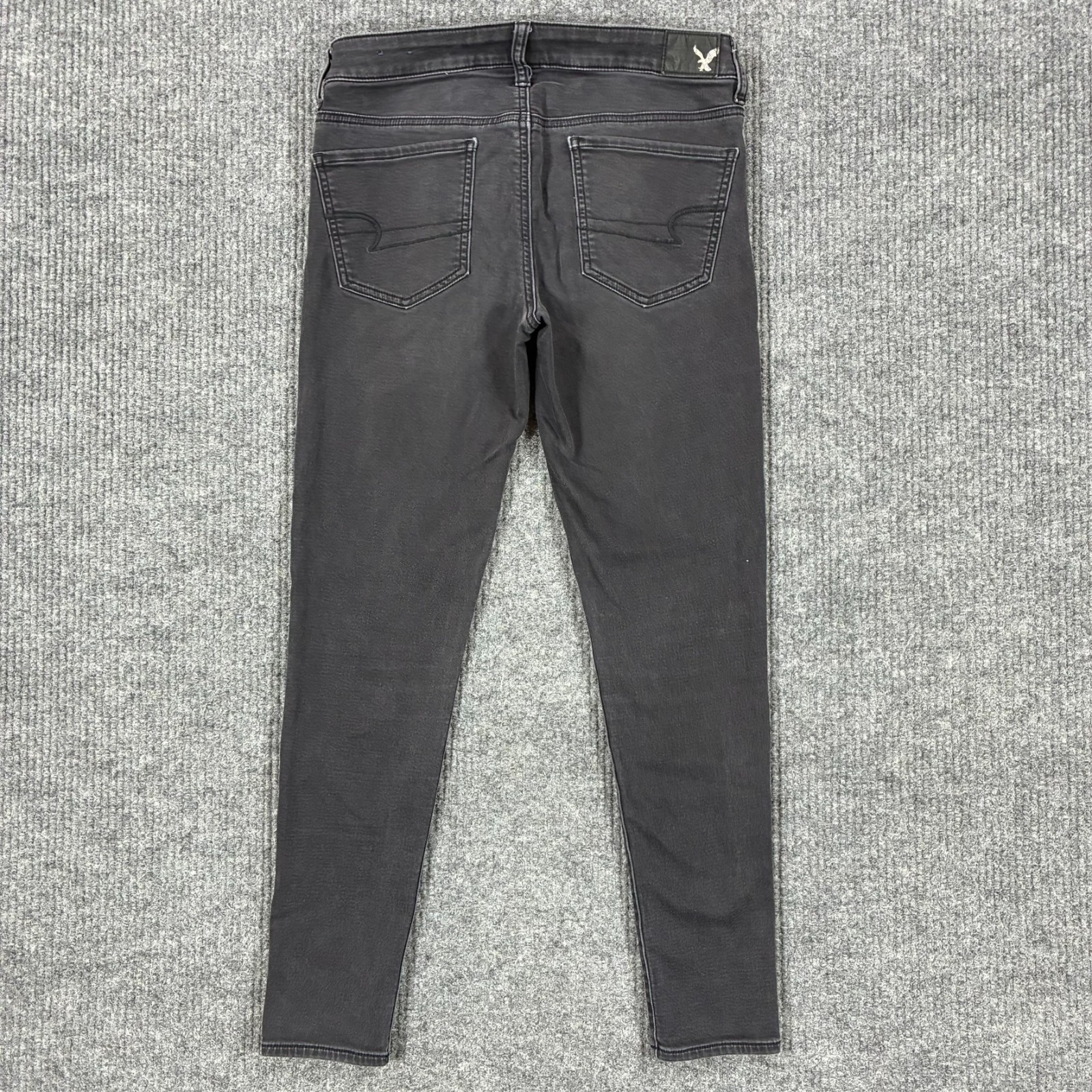 American Eagle Jegging Womens Size 8 Regular Black Denim Super Stretch Low Rise