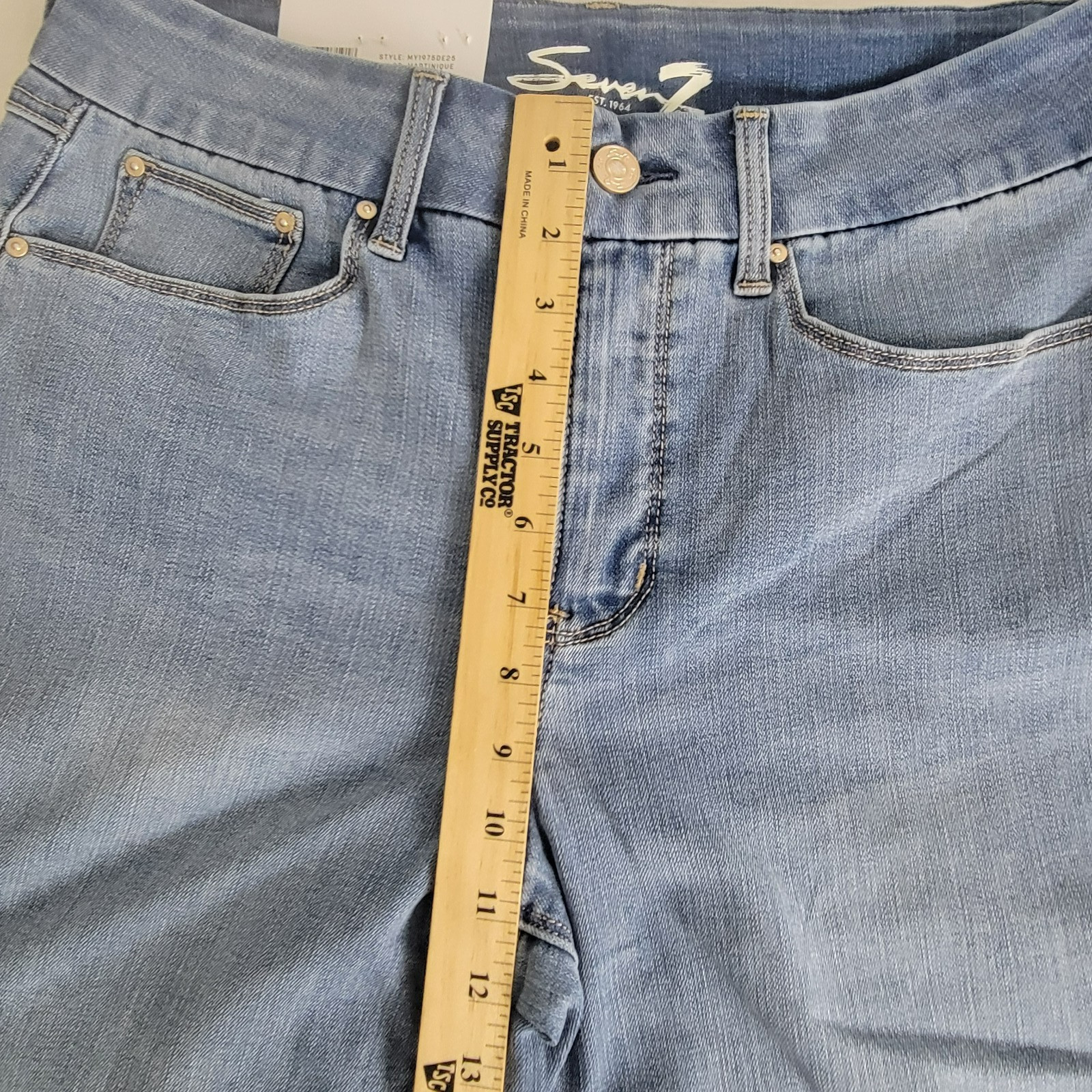 Seven7 Tummyless High Rise Comfy Stretch Skinny Jean Womens SZ 10 MARTINIQUE