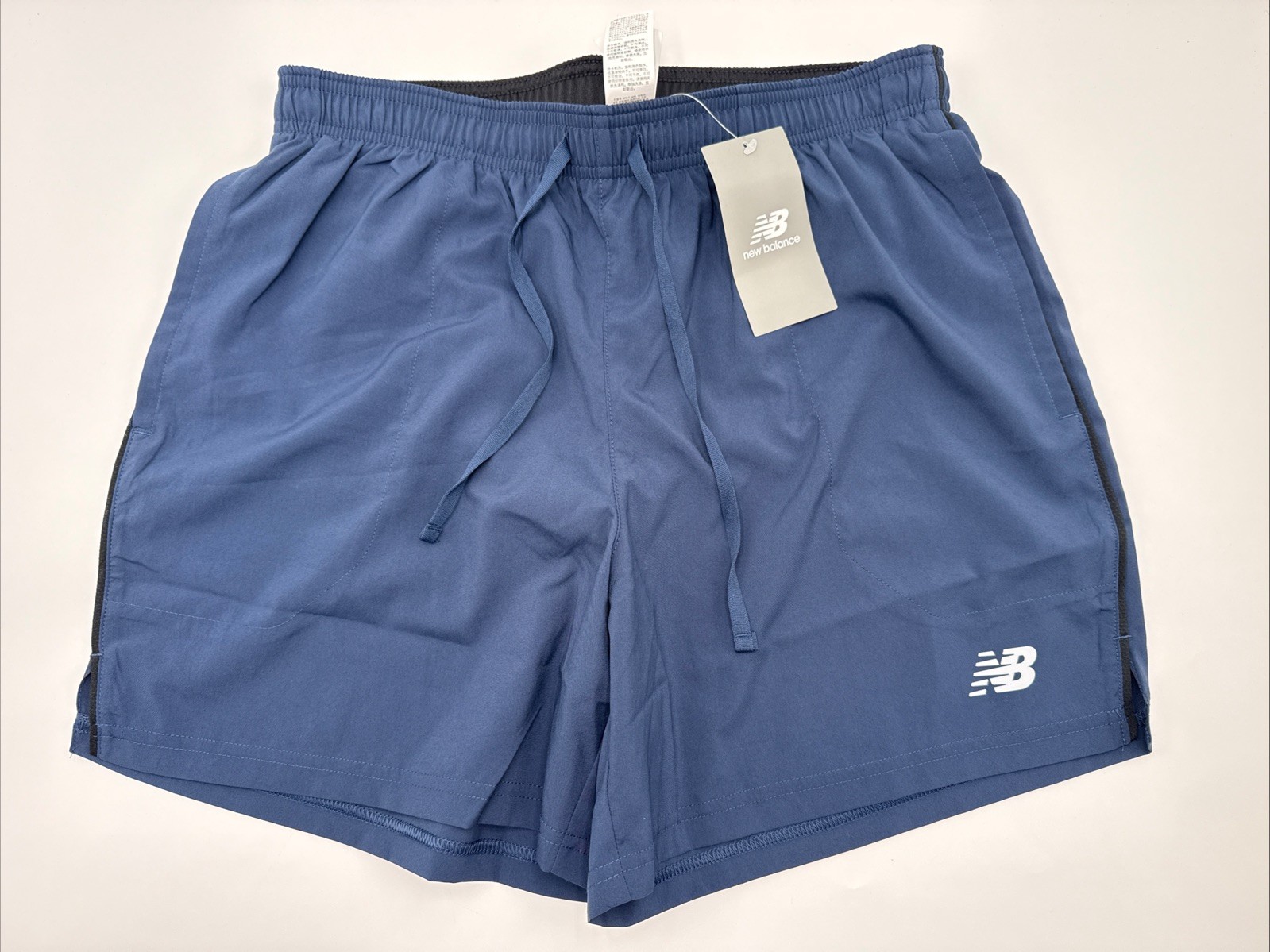 $52 New Balance Men’s Brief Running Shorts 5″ – Navy – Medium – New With Tags