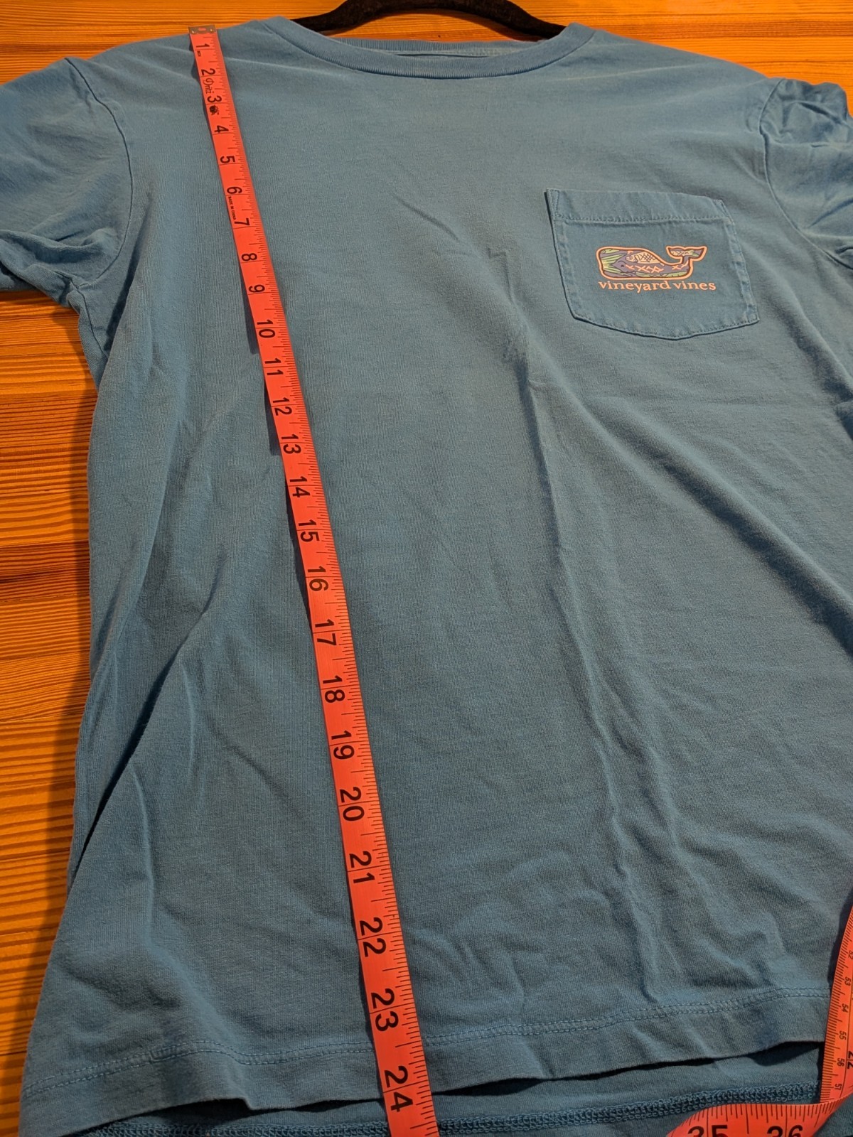 Vineyard Vines Lt. Blue Whale/Sardines Print 100% Cotton Crew T-Shirt Sz XS EUC