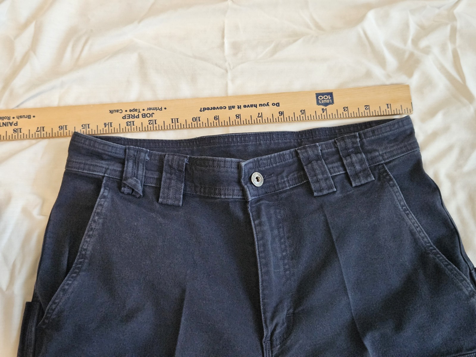 Duluth Flex Fire Hose Pants Mens 32×30 Blue Cargo Standard Fit Workwear Utility