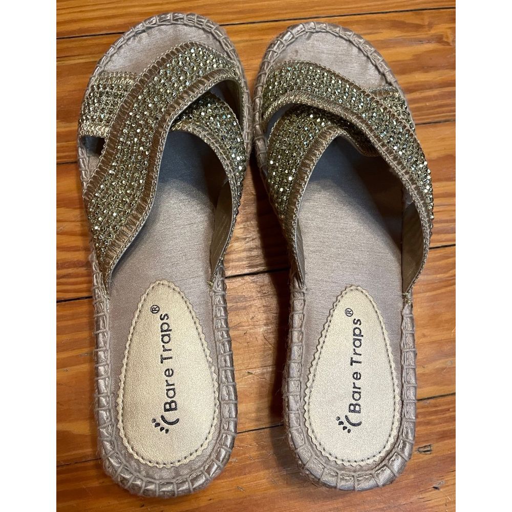 Baretraps Gold Espadrilles Sandals for Women Size 6.5