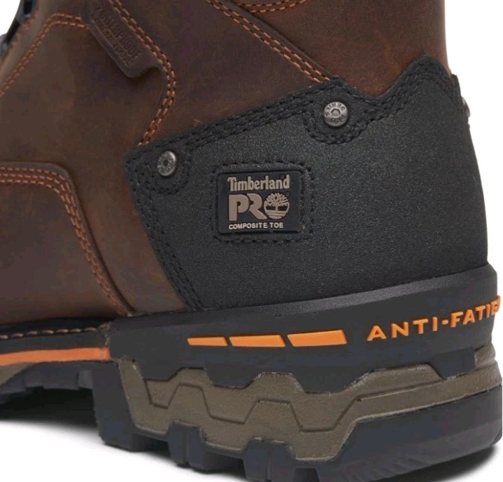 Mens Timberland Pro Boondock BOA Waterproof Composite Toe Brown Boot Sz 12 Wide