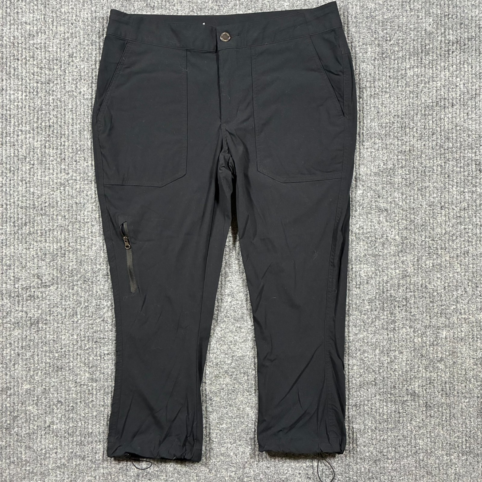 Columbia Womens Capri Pants Size 8 Black Stretch Lightweight Zip Pocket Outdoor