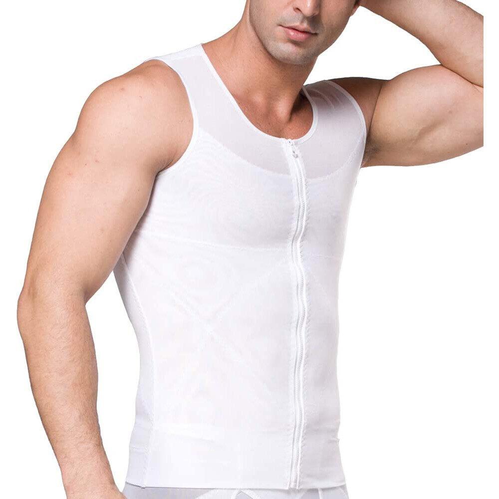 Mens Compression Shirts Vest Slimming Body Shaper Tummy Control Fitness Tank Top