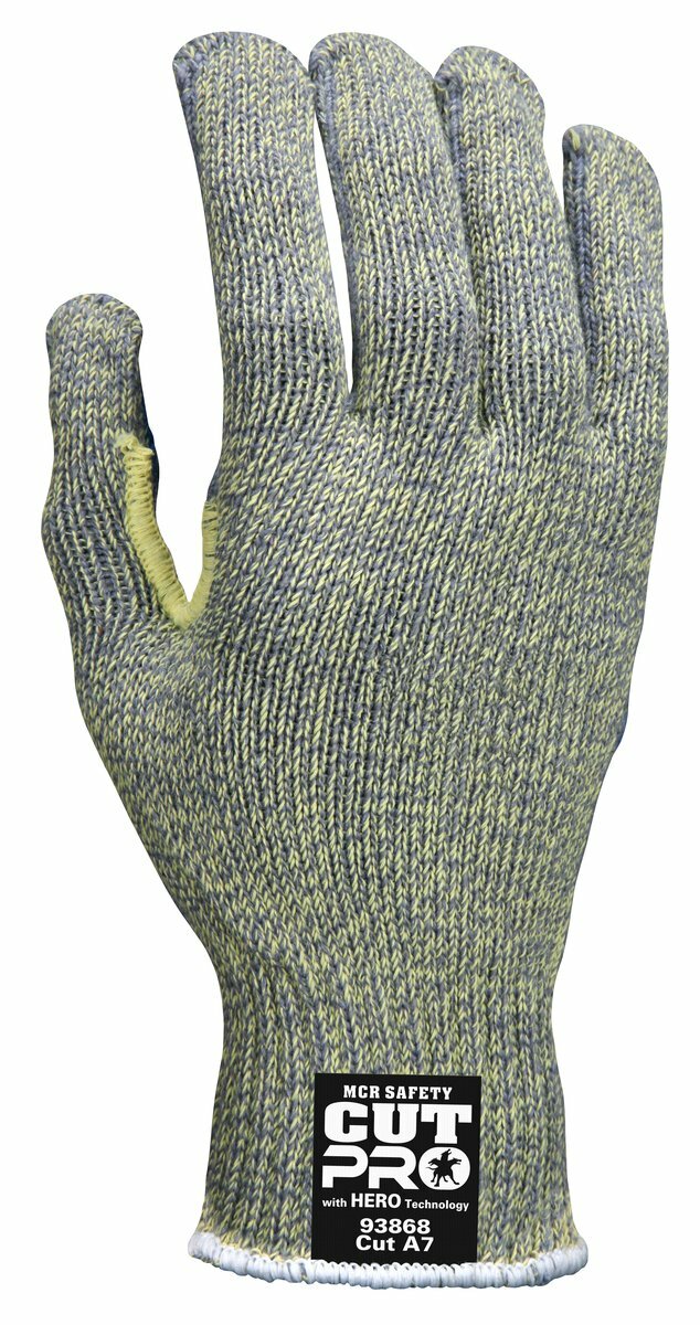 MCR Safety 93868 Cut Pro PVC Striped Palm Cut Resistant Work Gloves