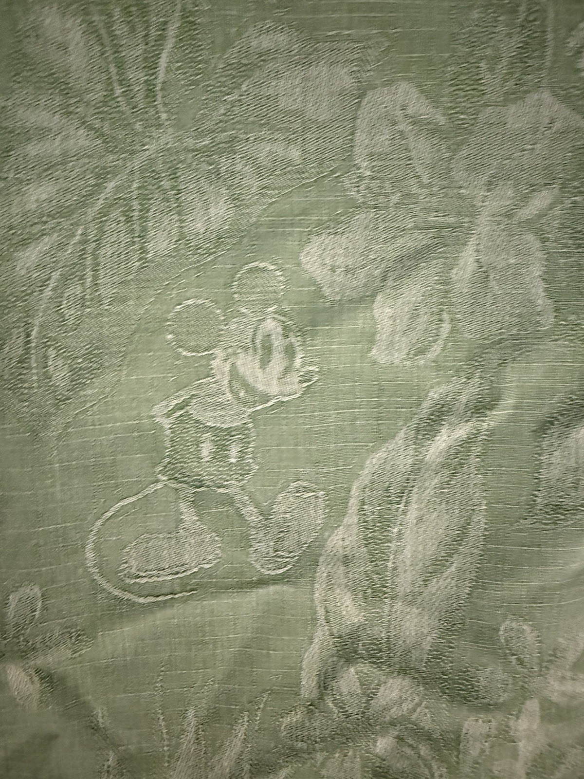 Tommy Bahama Disney Parks Mickey Tonal Jacquard Camp Shirt Green 3XL (XXXL)