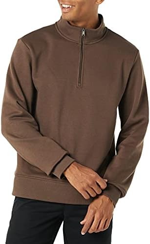 Men’s Quarter-Zip Fleece Pullover Long Sleeve Comfortable Casual Sweatshirt
