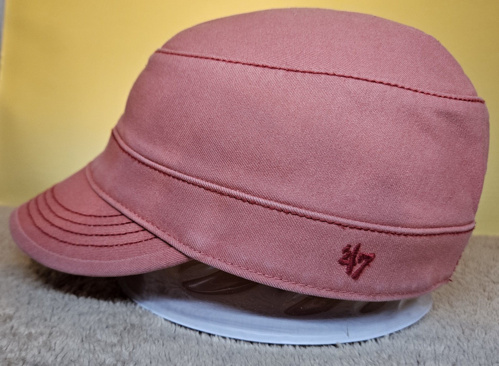 ’47 Pink Adjustable Cadet Cap Solid Embroidered Texas Rangers Logo One Size