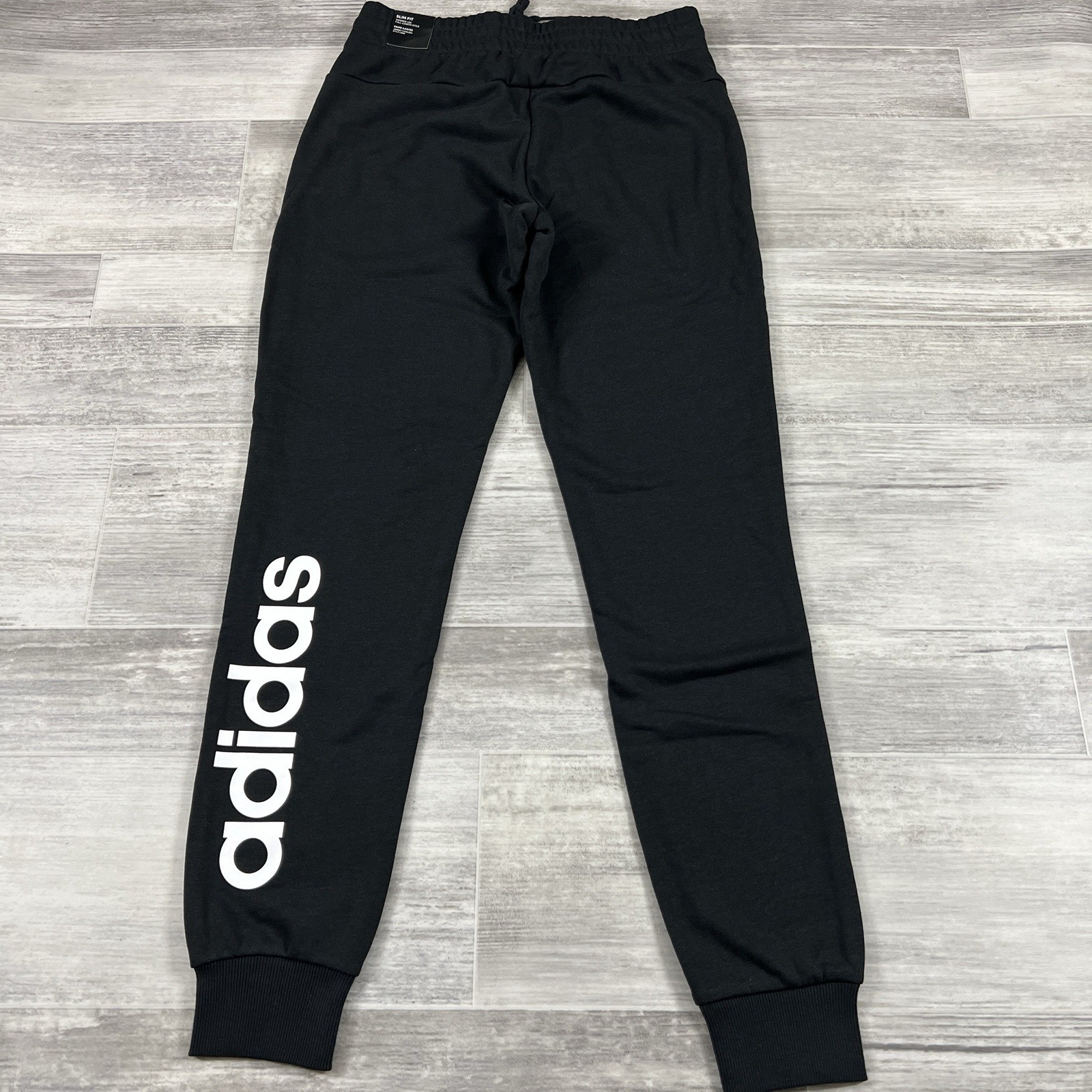 Adidas Women’s XS Essentials Lineage French Terry Slim Tapered Leg Black GM5526